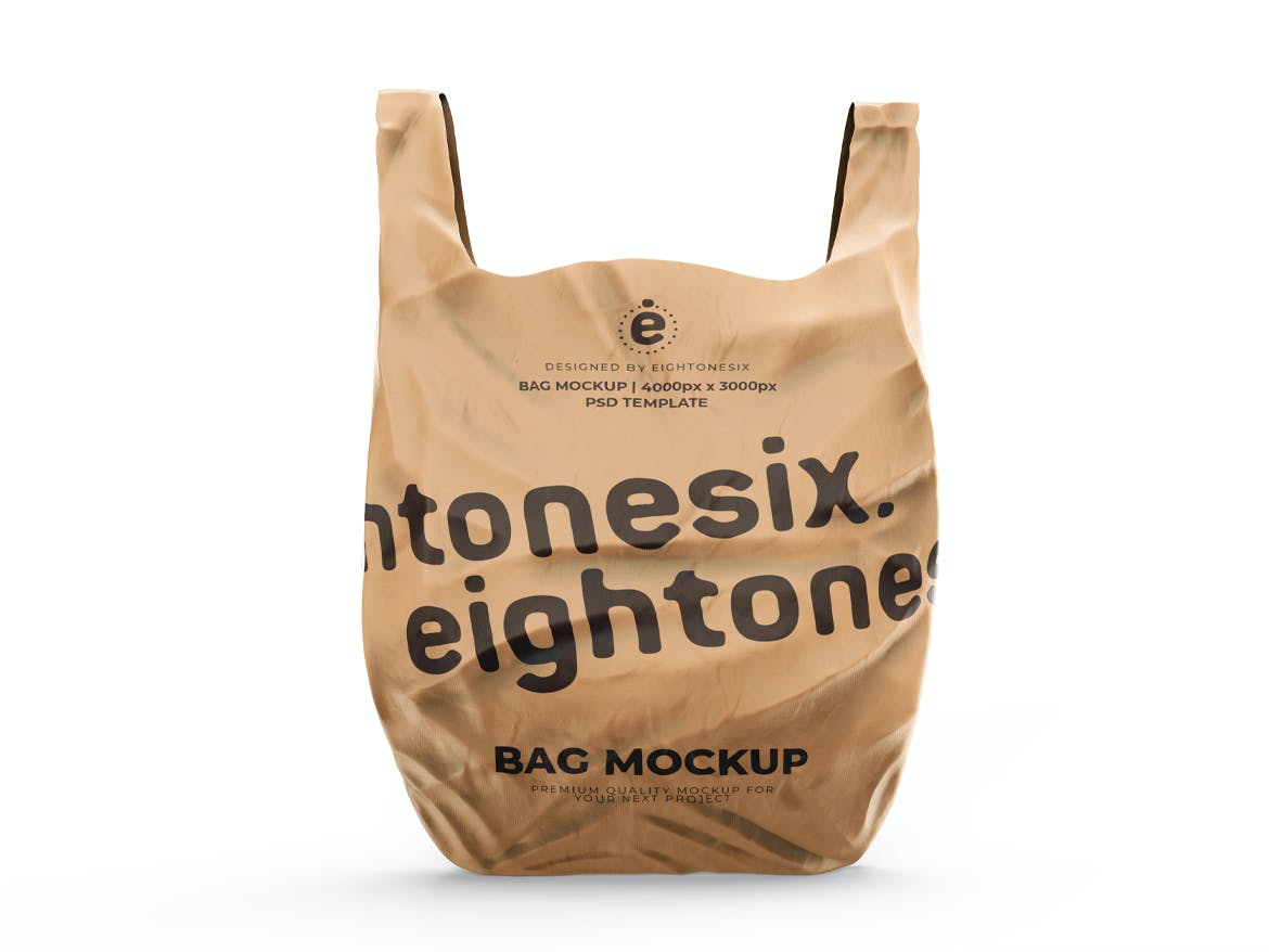 塑料袋设计展示样机模板 Plastic Bag Mockup Template_img_2