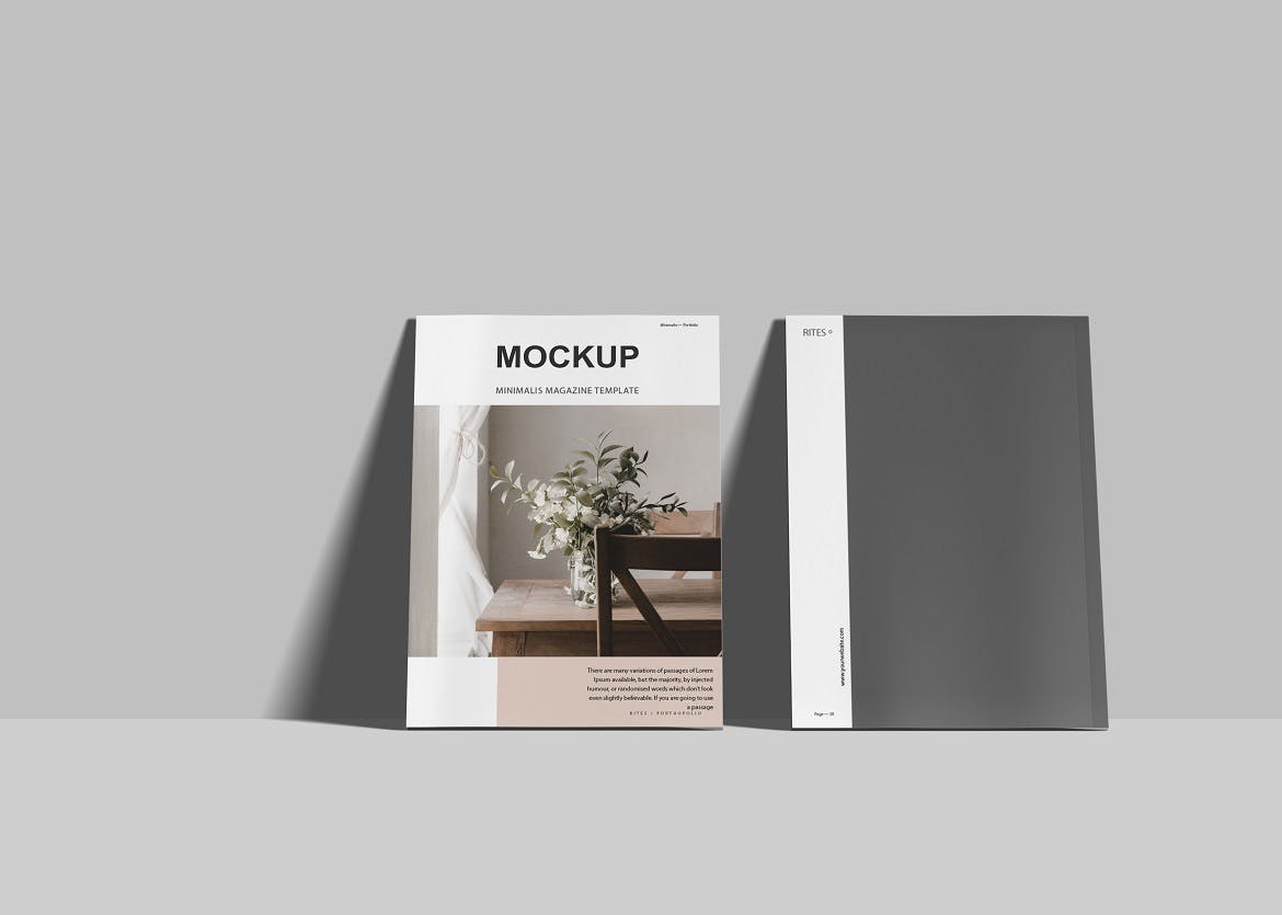 A4杂志画册设计展示样机模板 A4 Magazine Mockup_img_2