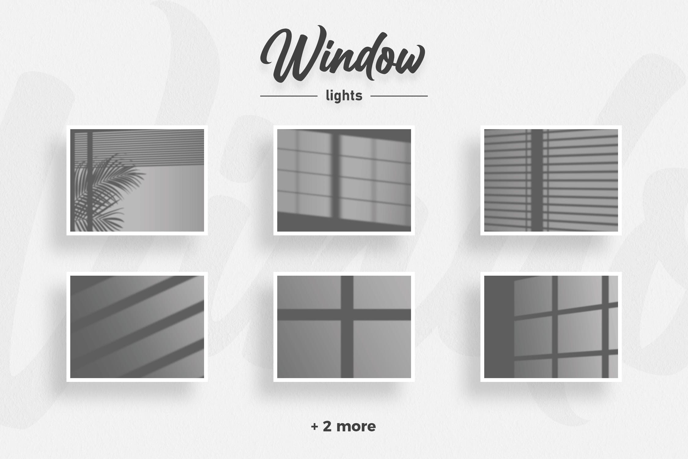 16款文艺窗户阴影PS叠加层设计素材 Windows Shadow Overlays_img_2