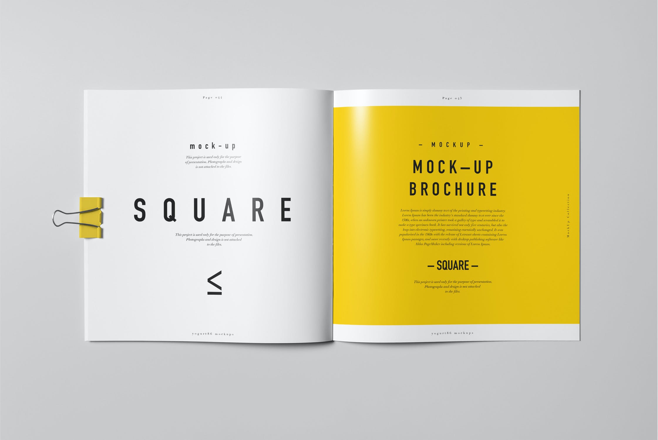 8款方形杂志画册设计展示样机模板 Square Brochure Mockup_img_2