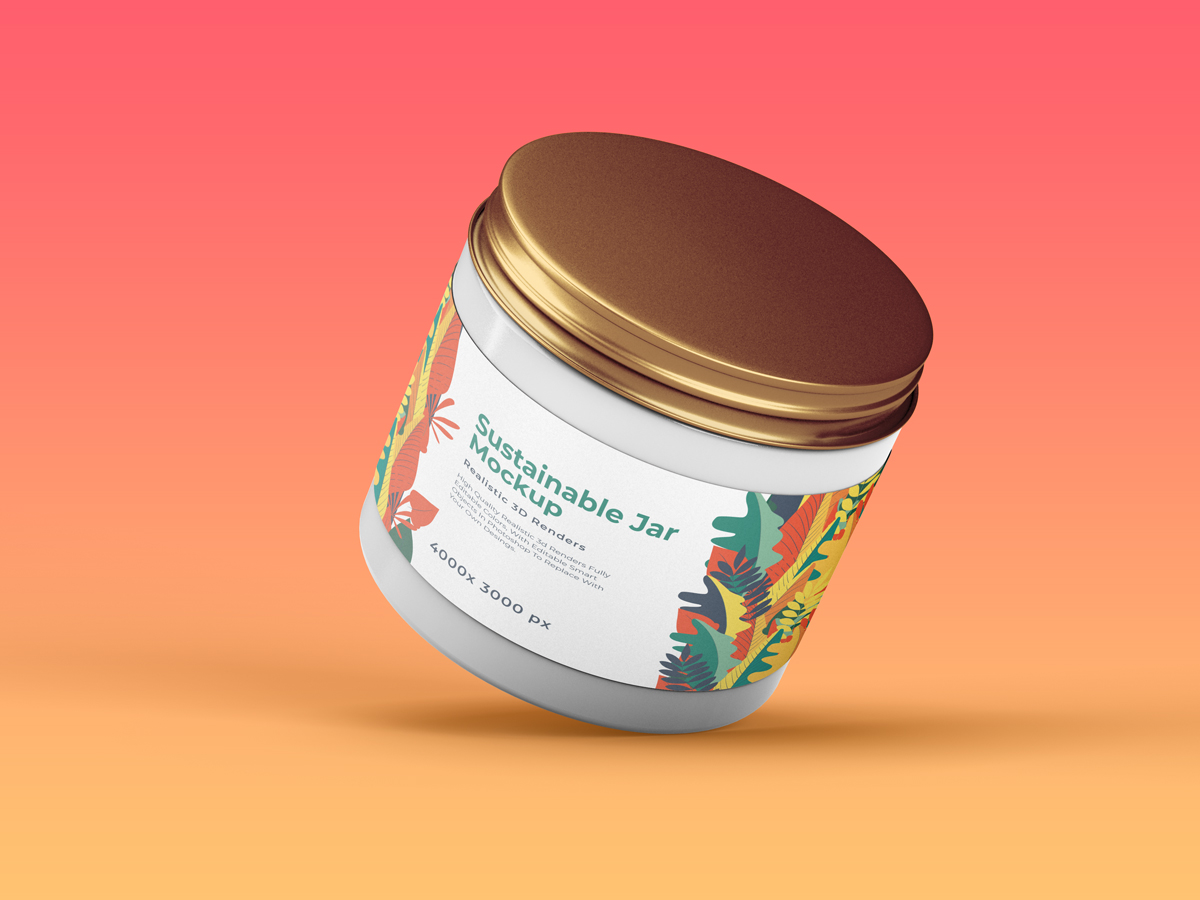 化妆品包装罐设计展示样机 Sustainable Jar Mockup_img_2