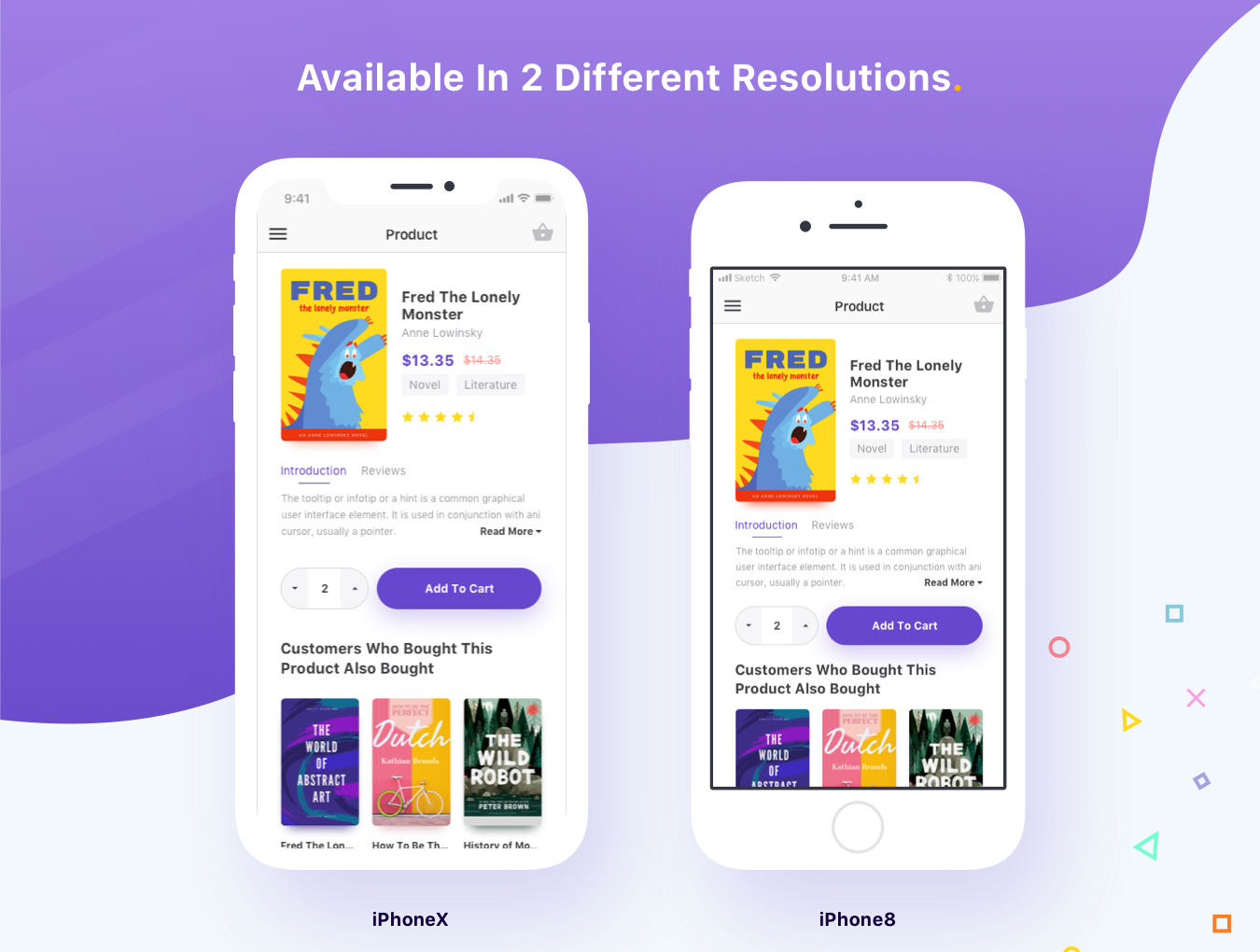 现代时尚图书在线购买商城APP应用UI界面设计模板 Bookly iOS UI Kit_img_2