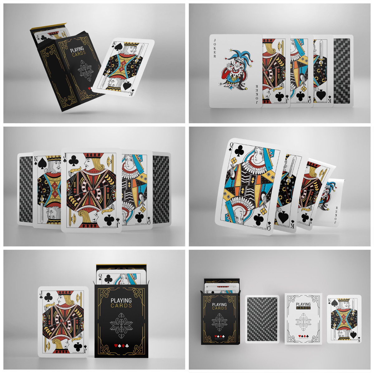 10款扑克牌卡片设计展示样机 Playing Card Mockup_img_2