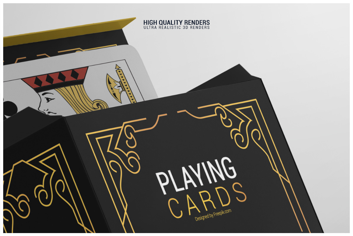 10款扑克牌卡片设计展示样机 Playing Card Mockup_img_2