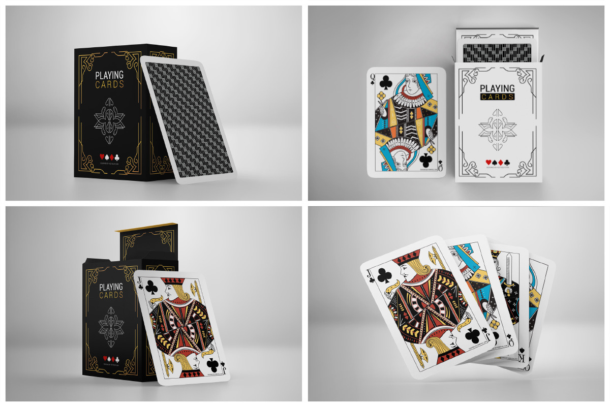 10款扑克牌卡片设计展示样机 Playing Card Mockup_img_2