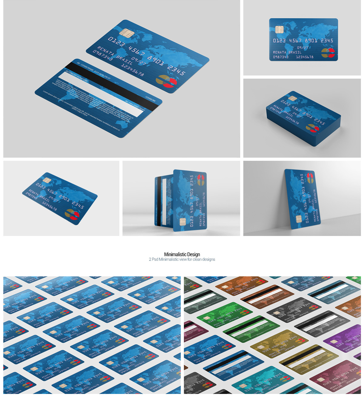 16款银行信用卡/借记卡片设计展示样机模板 Credit / Debit Card Mockup_img_2