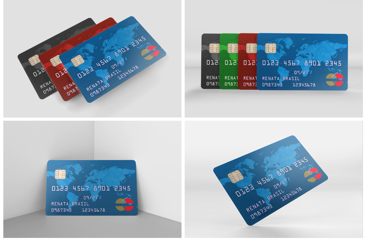 16款银行信用卡/借记卡片设计展示样机模板 Credit / Debit Card Mockup_img_2