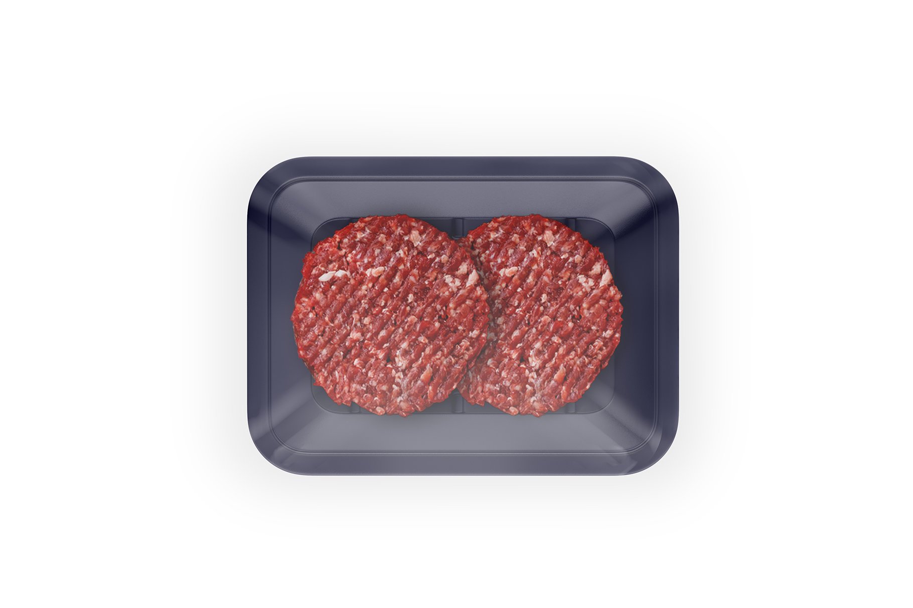 有机牛肉饼托盘设计展示样机 Organic Beef Cutlets Mockup_img_2