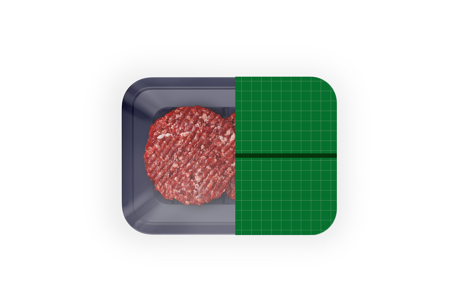 有机牛肉饼托盘设计展示样机 Organic Beef Cutlets Mockup_img_2