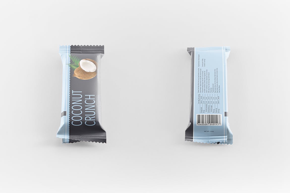 18个巧克力棒塑料包装袋设计展示样机 Chocolate Bar Packaging Mockup_img_2