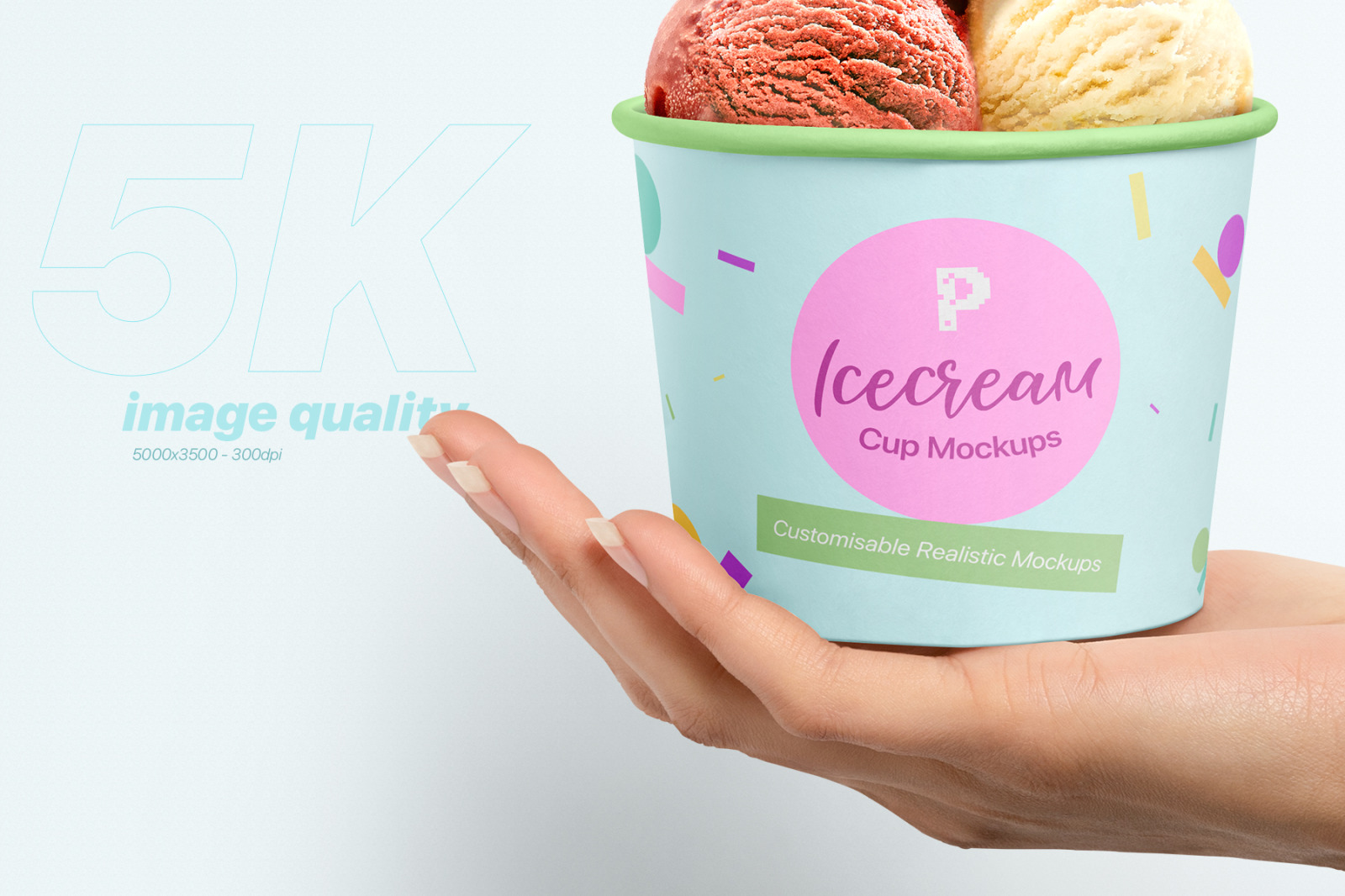 高质量冰淇淋杯外观设计展示样机 Ice Cream Cup Mockups Set_img_2