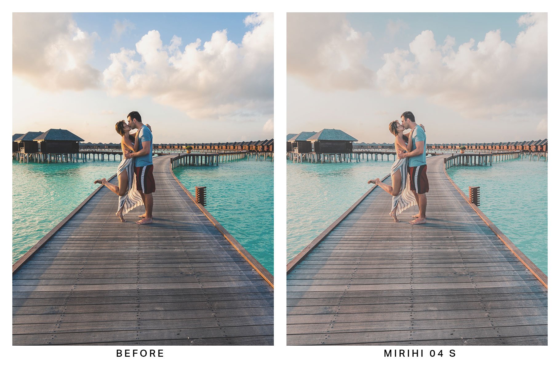 20款明亮水蓝色色调照片滤镜LR预设模板 20 Maldives Lightroom Presets LUTs_img_2