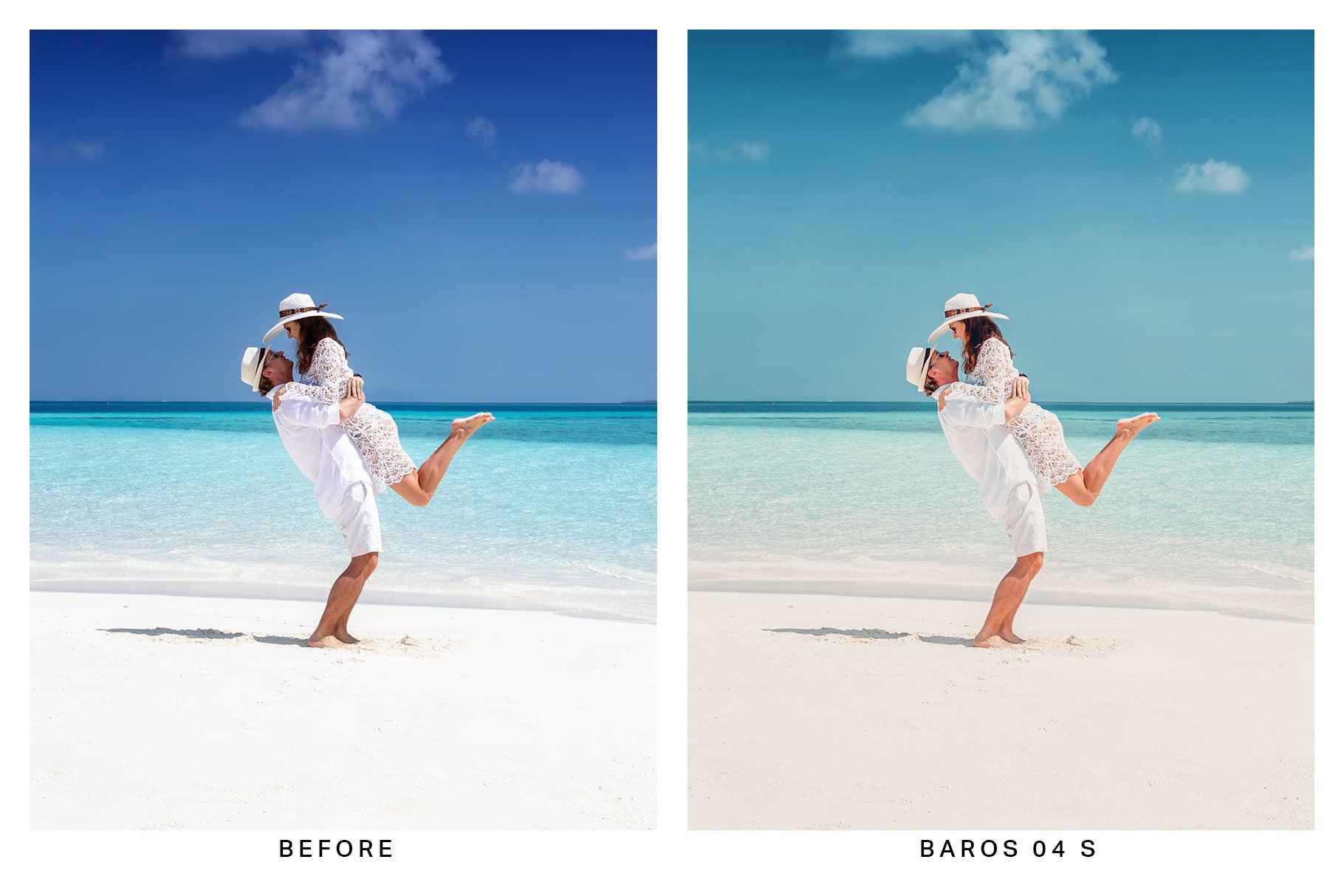 20款明亮水蓝色色调照片滤镜LR预设模板 20 Maldives Lightroom Presets LUTs_img_2