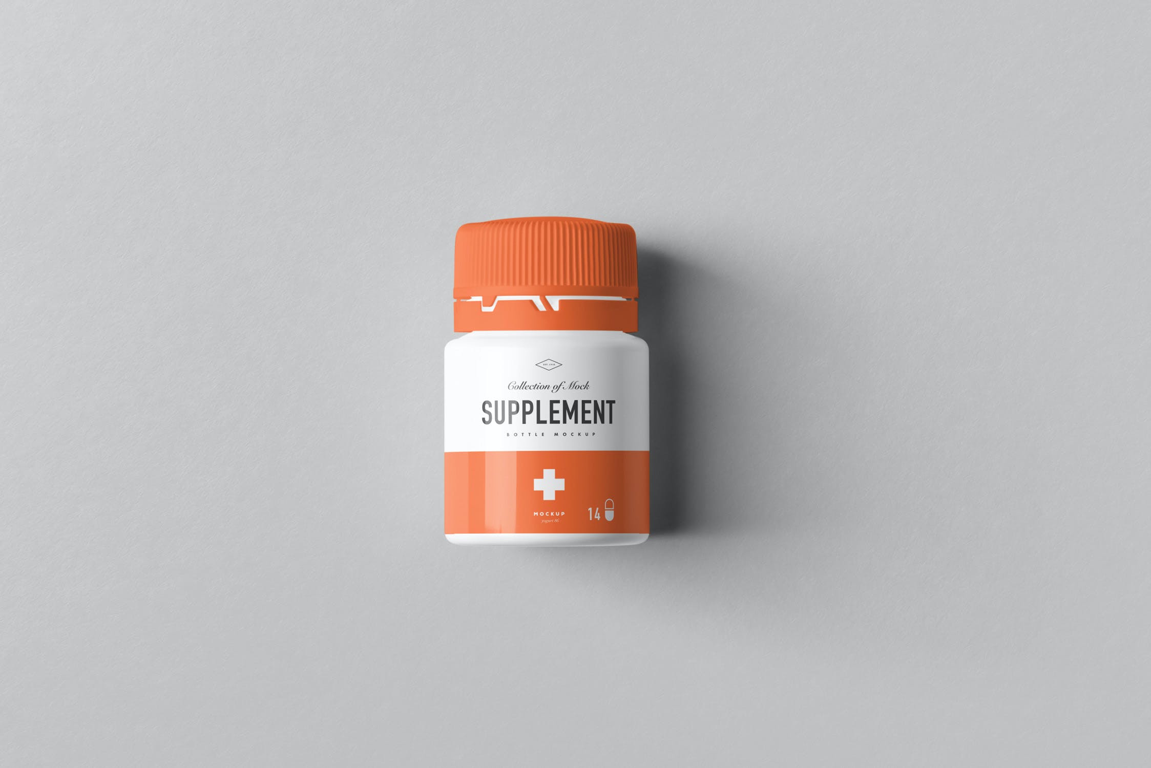 11款医疗药物塑料补充瓶包装盒样机模板 Supplement Jar & Box Mockup 10_img_2