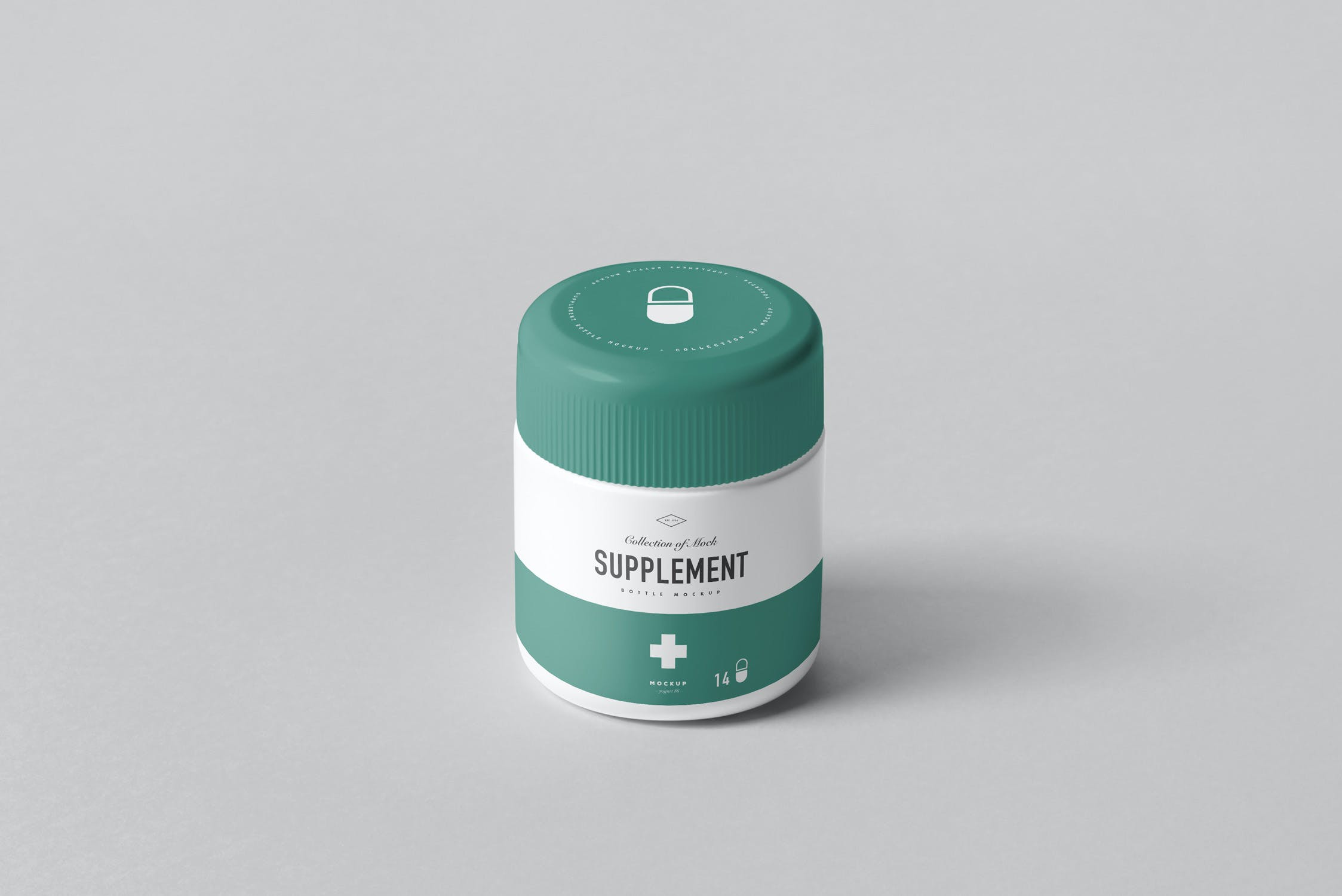 9款药物塑料补充瓶包装盒样机模板 Supplement Jar & Box Mockup 2_img_2