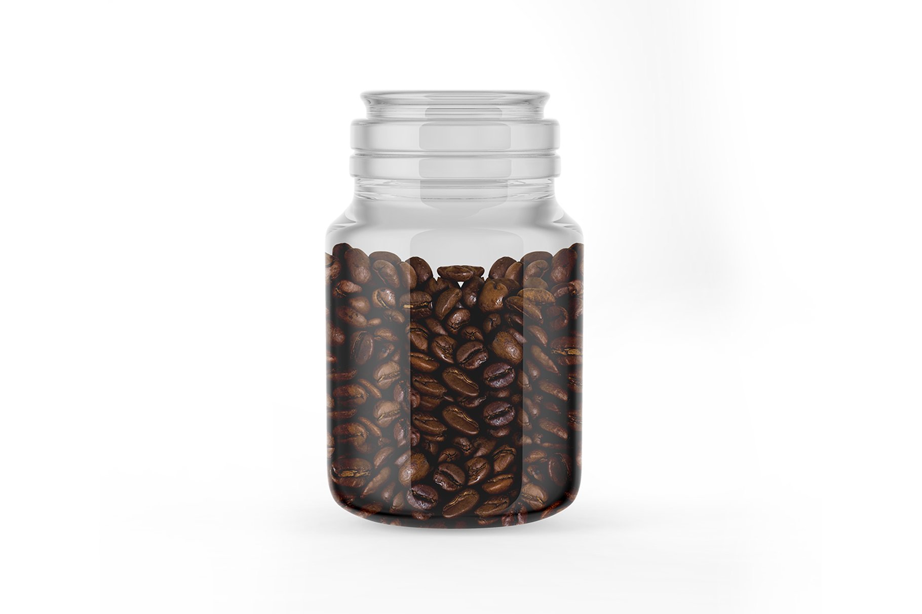 咖啡豆玻璃密封罐样机模板 Coffee Jar Mockup_img_2