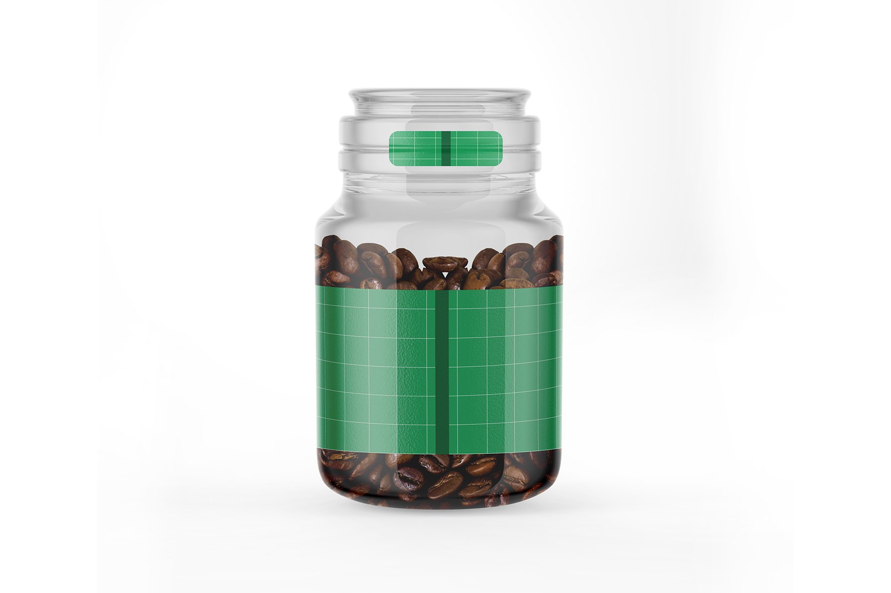 咖啡豆玻璃密封罐样机模板 Coffee Jar Mockup_img_2