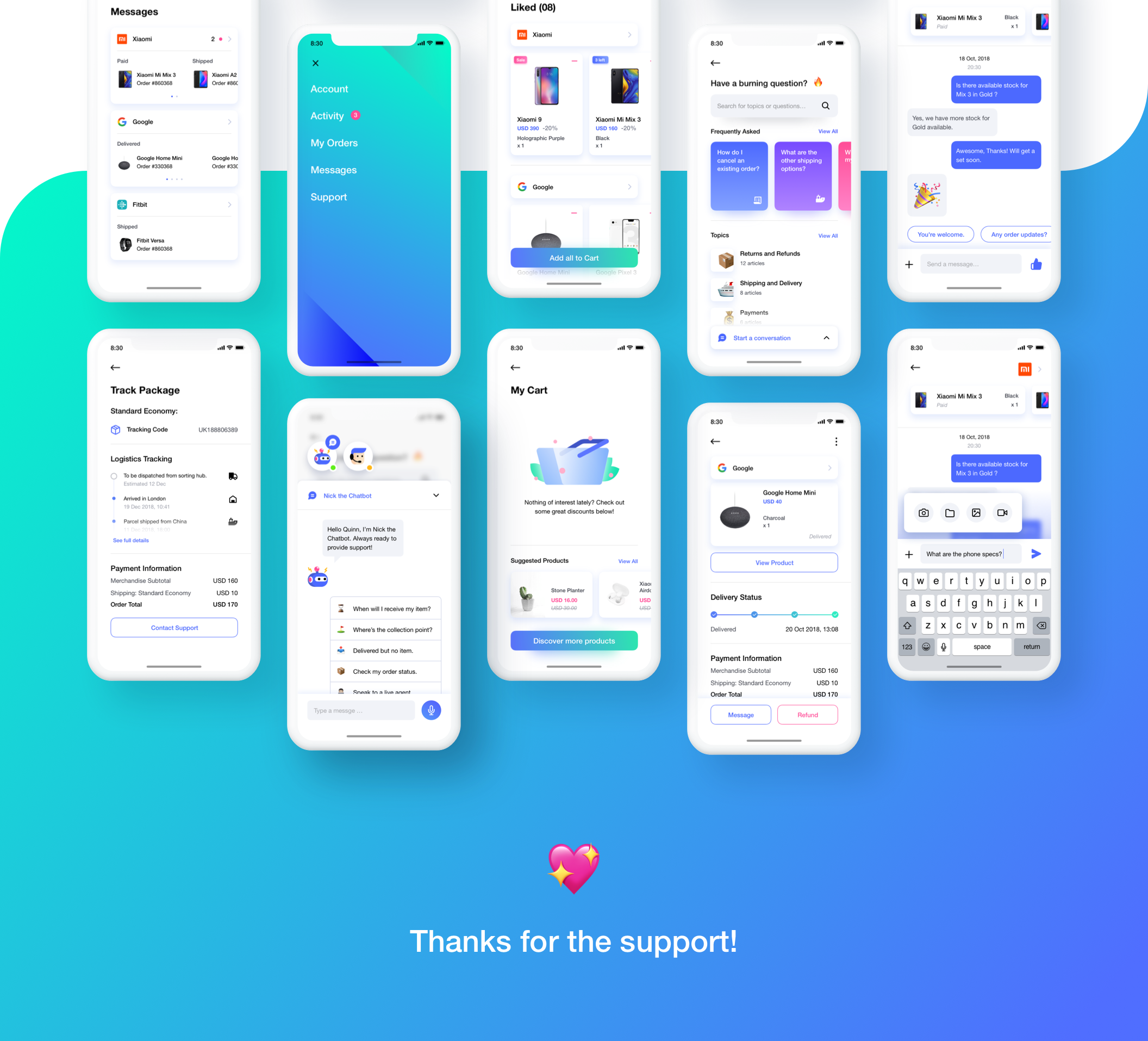 优雅电子商城APP应用设计UI套件素材 Neura E-commerce UI Kit_img_2