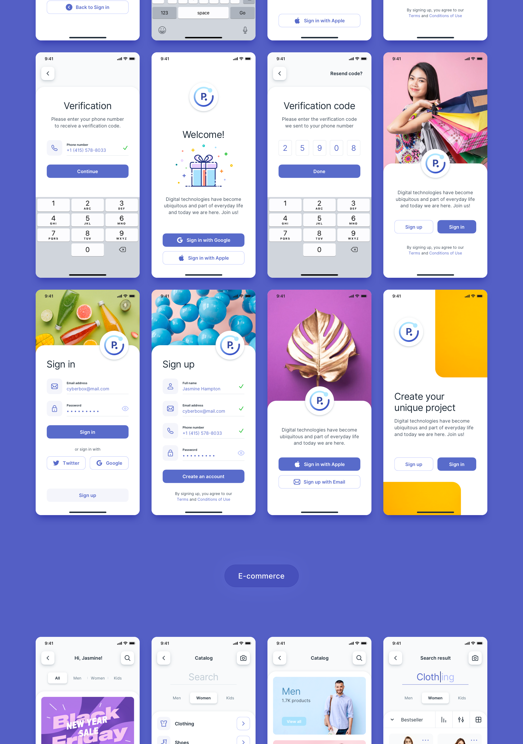 时尚商城应用程序APP界面设计UI套件 Runstore E-commerce UI Kit_img_2