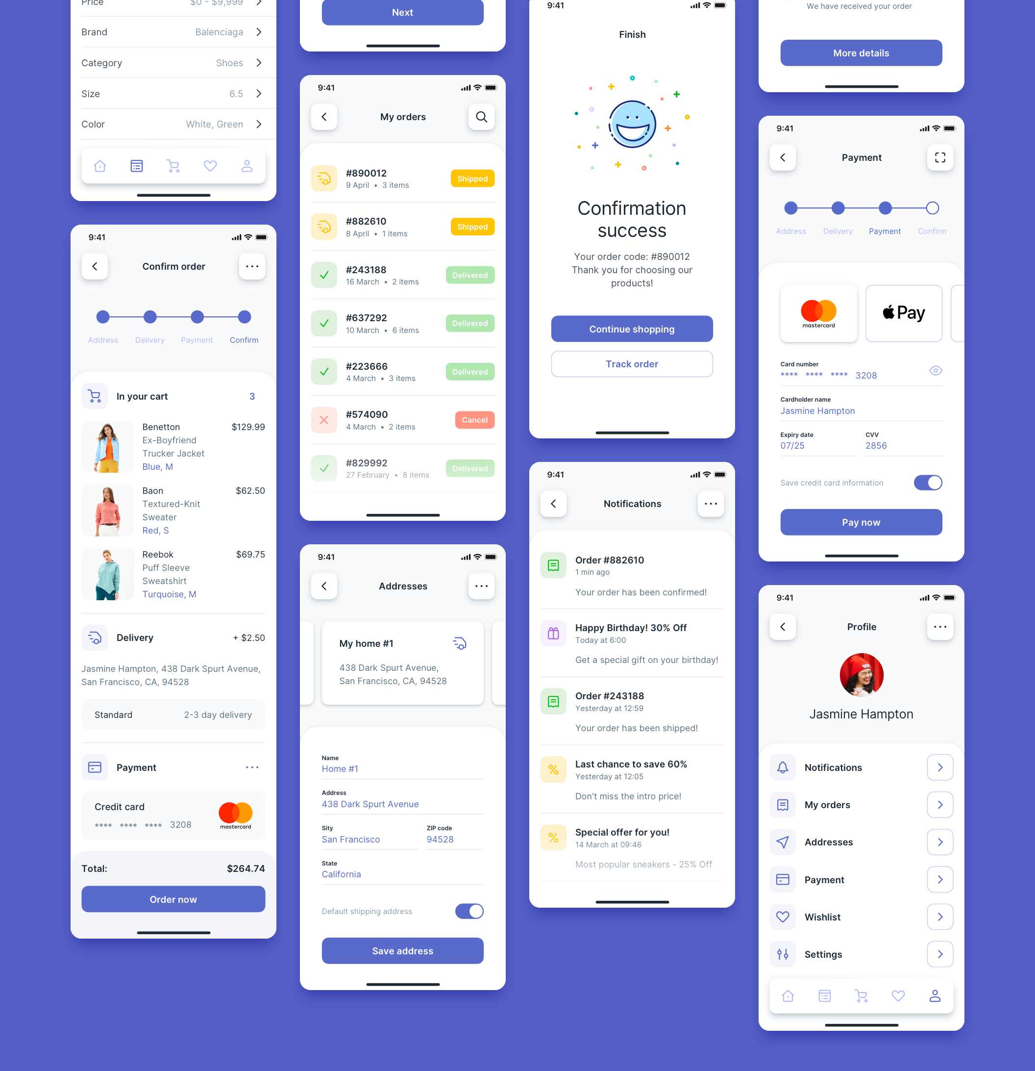 时尚商城应用程序APP界面设计UI套件 Runstore E-commerce UI Kit_img_2