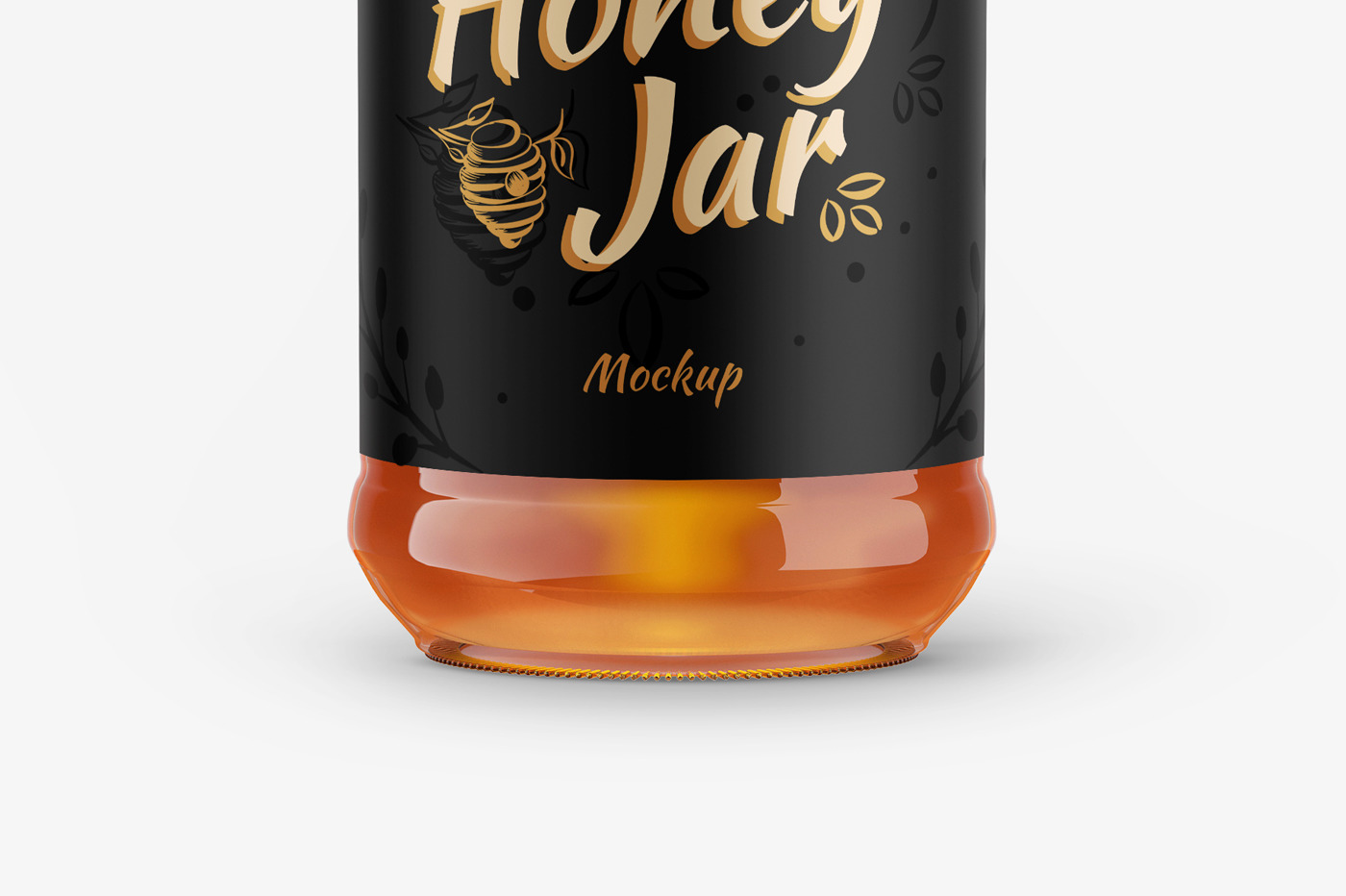 蜂蜜玻璃瓶标签设计展示样机 Honey Glass Jar Mockup Set_img_2