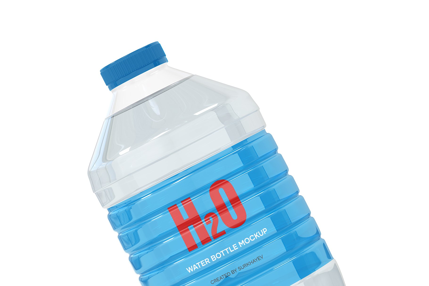 5L透明PET矿泉水瓶样机 5L Clear PET Water Bottle Mockup_img_2