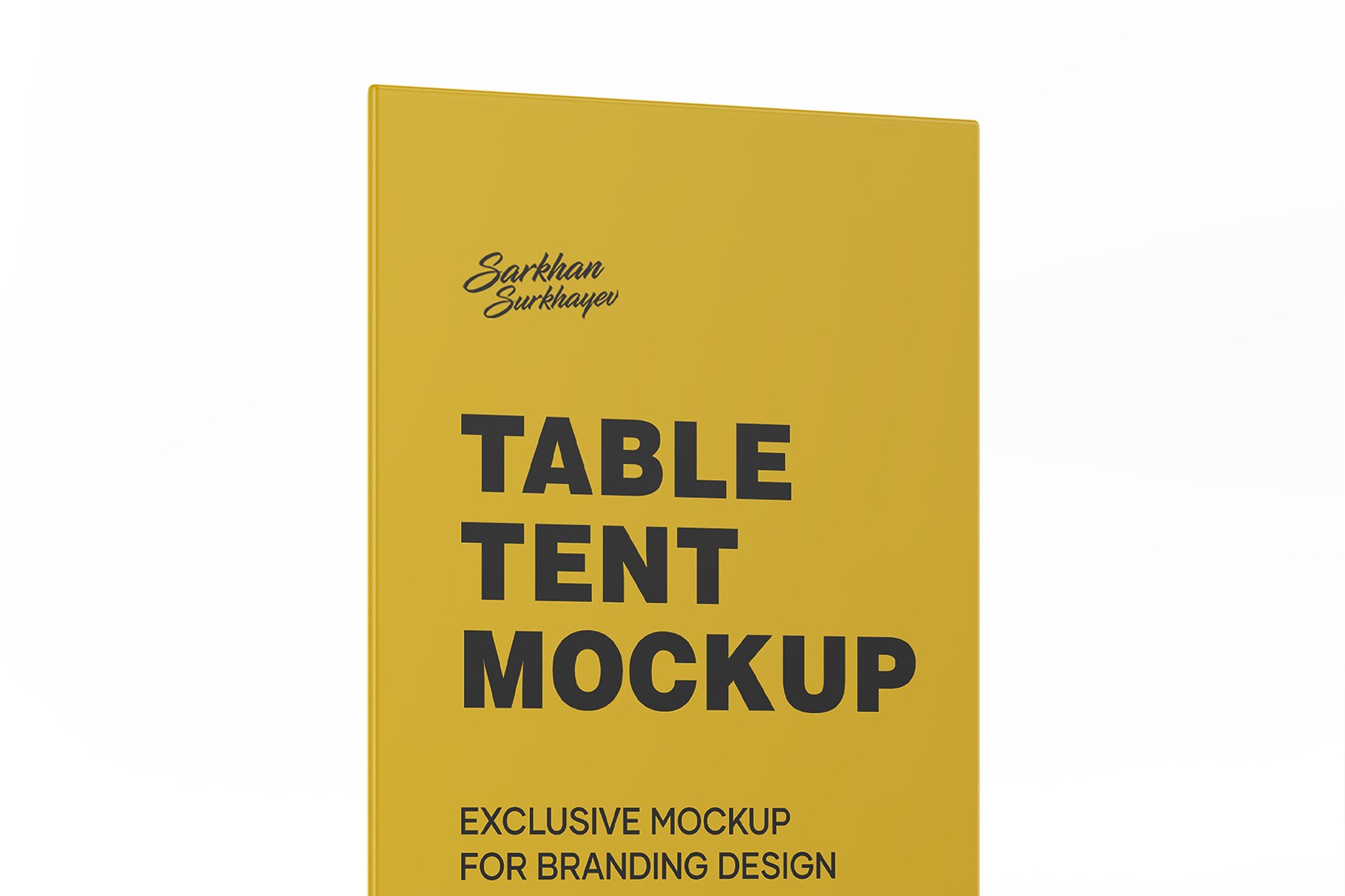 塑料桌牌菜单设计展示样机 Plastic Table Tent Mockup_img_2