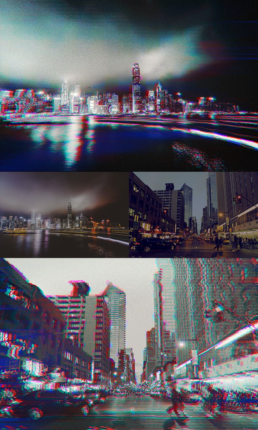 失真毛刺故障风照片处理效果PS动作 Glitch Photoshop Action_img_2