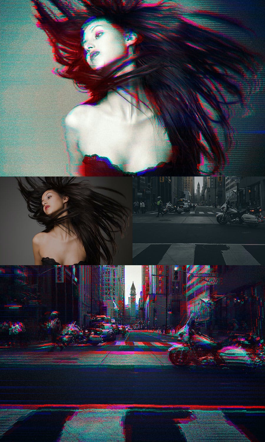 失真毛刺故障风照片处理效果PS动作 Glitch Photoshop Action_img_2