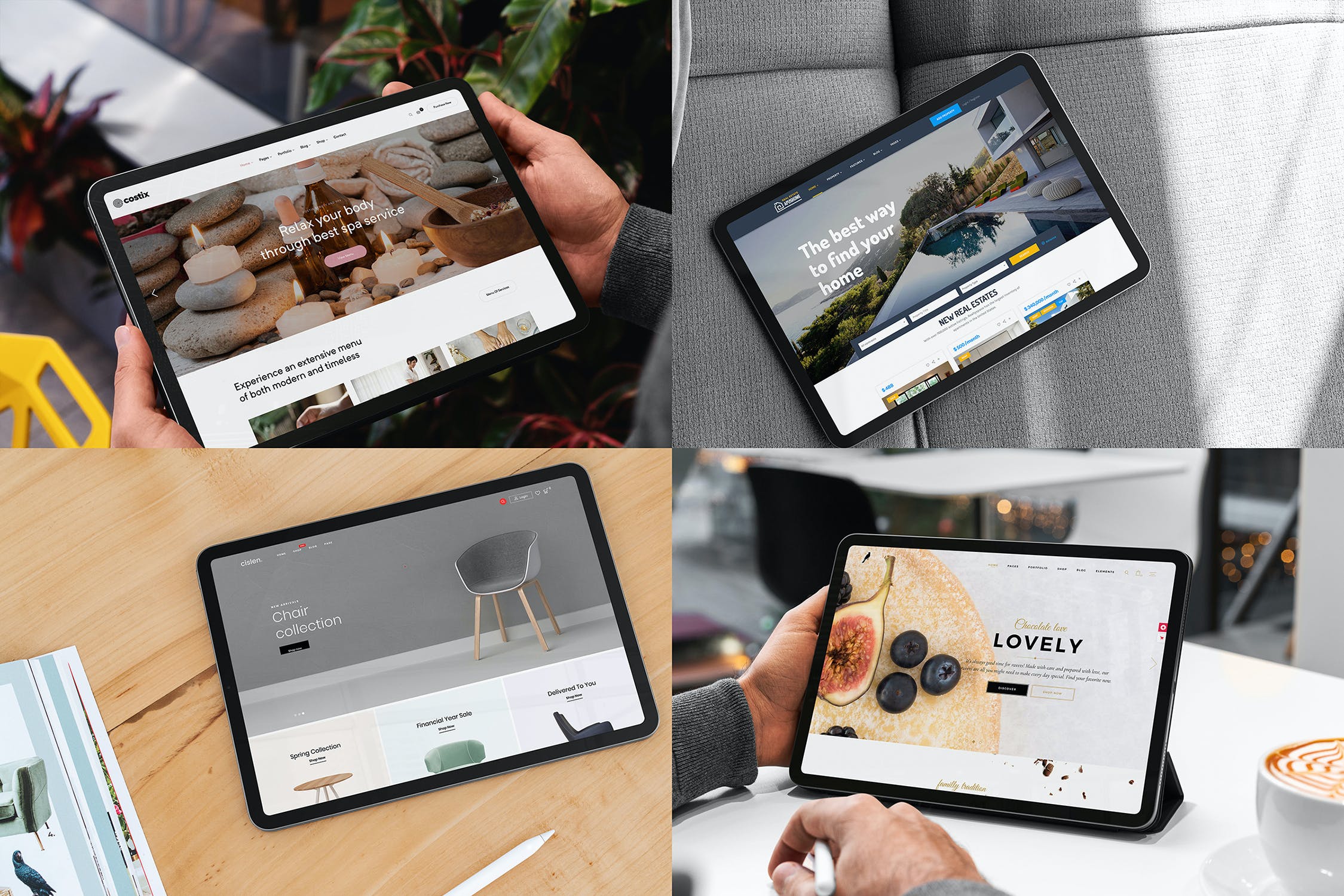 16款自适应网站设计iPad Pro屏幕展示样机模板 iPad Pro Responsive Mockup_img_2