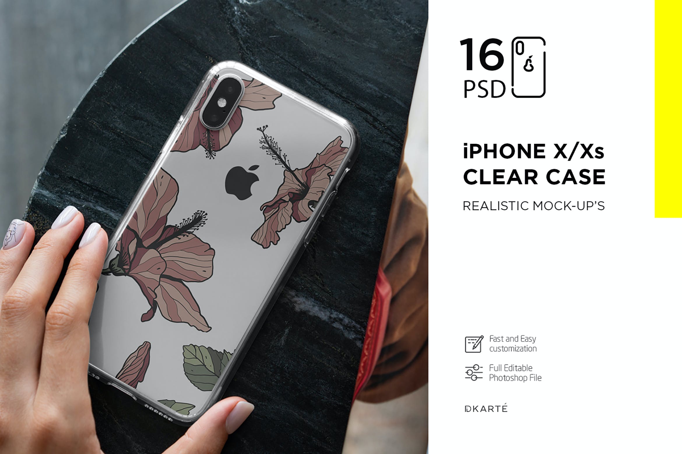 16款iPhone Xs手机壳印花设计展示样机模板 iPhone Xs Clear Case Mockup Vol.2_img_2