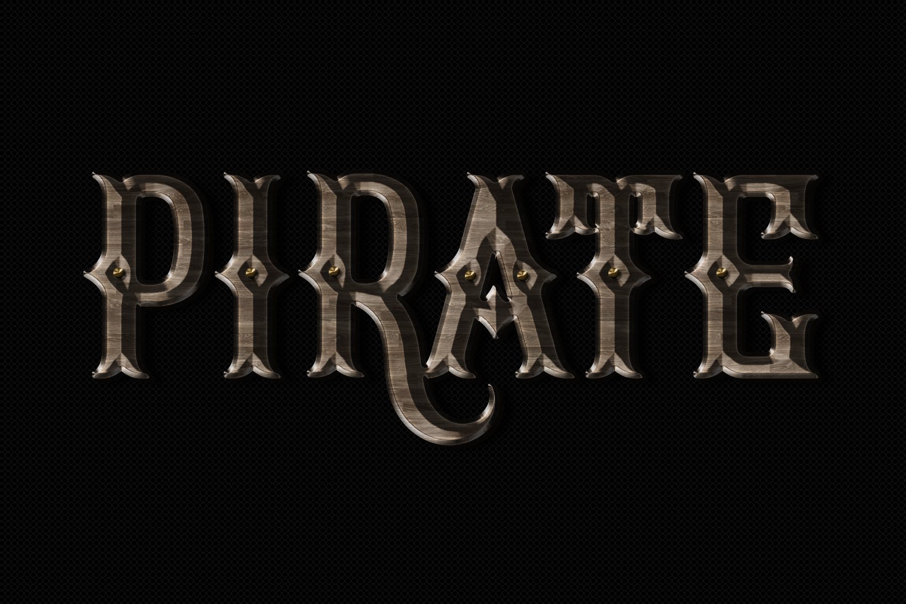 33个复古游戏标题徽标3D文字设计样式模板 Corsair & Pirates Photoshop Layer Styles FX_img_2