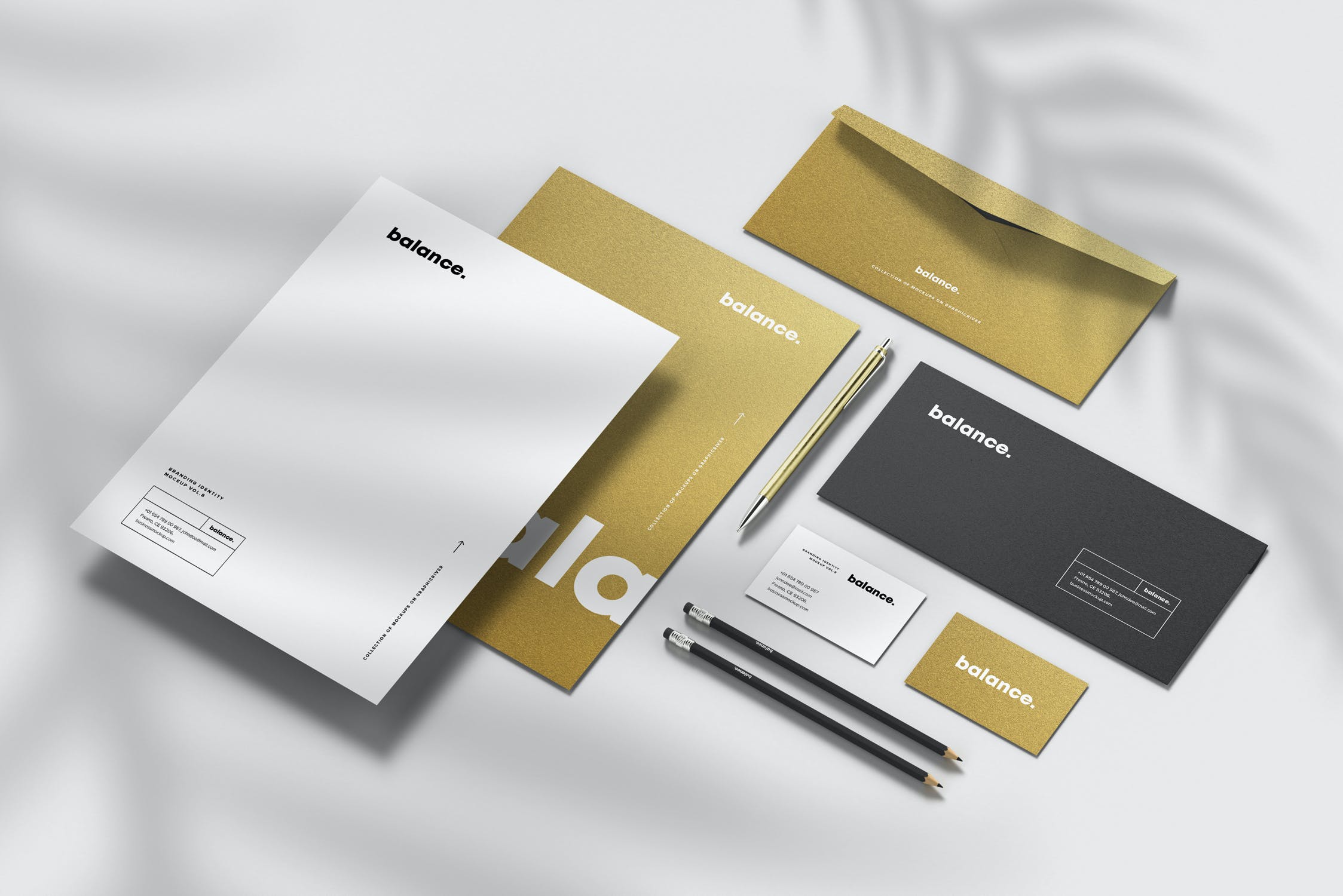 品牌企业形象VI设计办公文具展示样机模板 Branding Identity Mockup 8_img_2