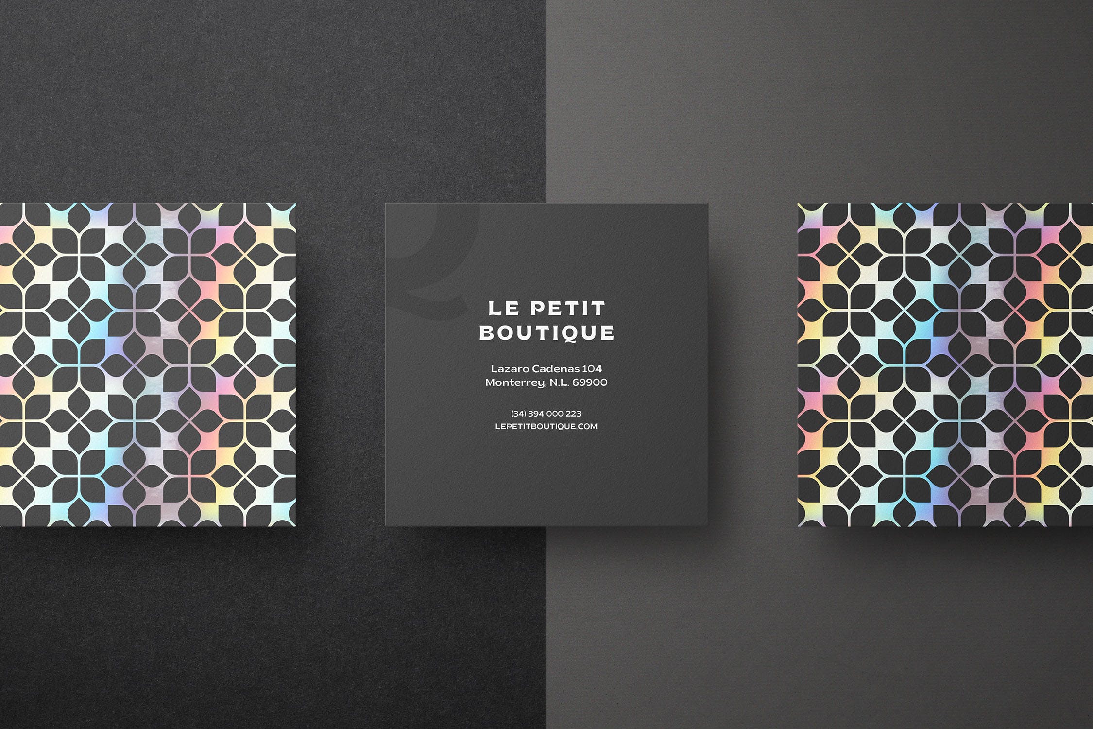 方形商务名片卡片设计展示样机模板 Square Business Card Mockup_img_2