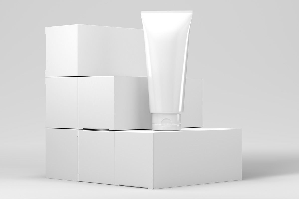 优雅化妆品护手霜软管设计展示样机 Cosmetic Psd Cream Tube Mockup_img_2