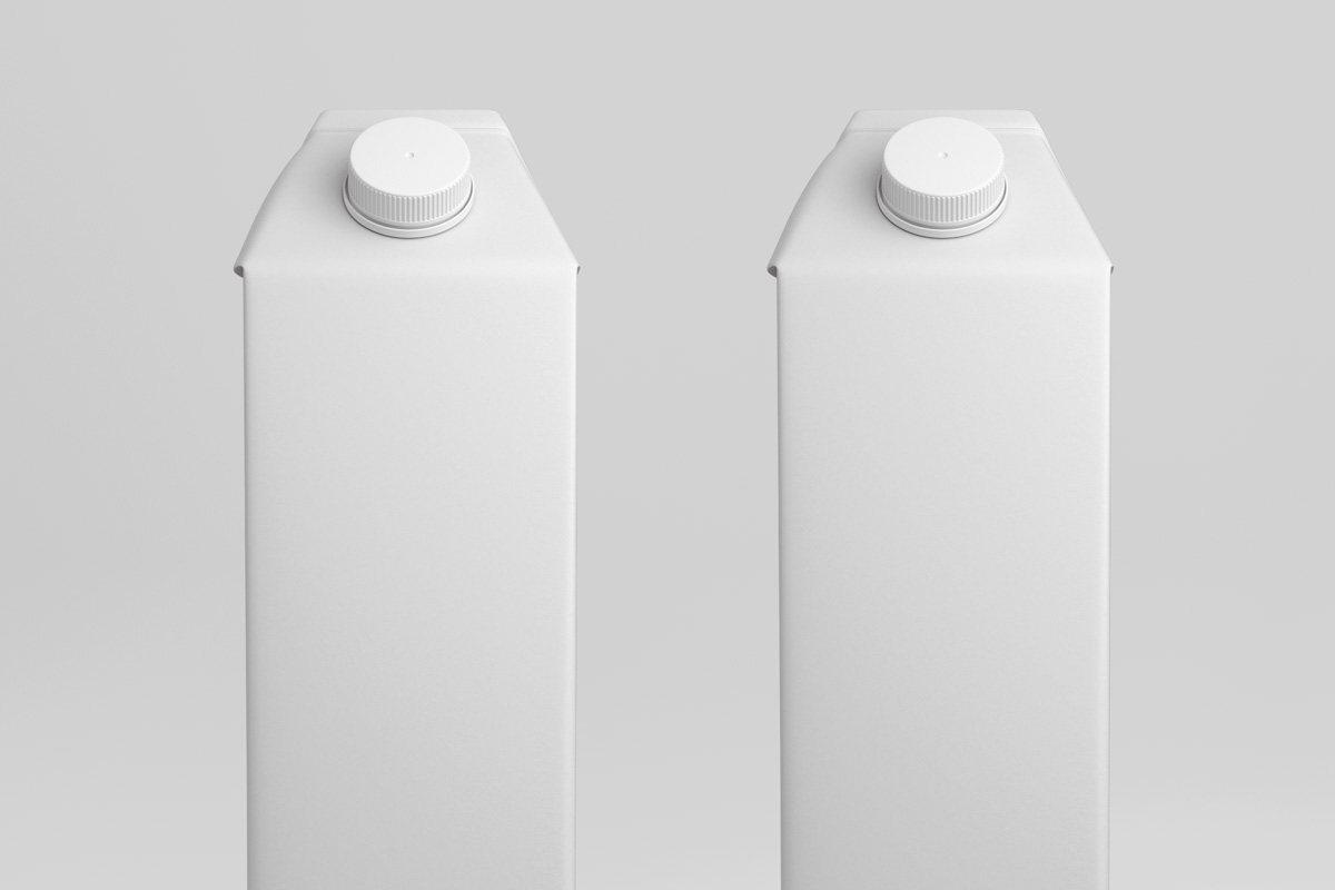 高品质饮料牛奶包装纸盒样机模板 Juice Milk Psd Carton Bottle Mockup_img_2