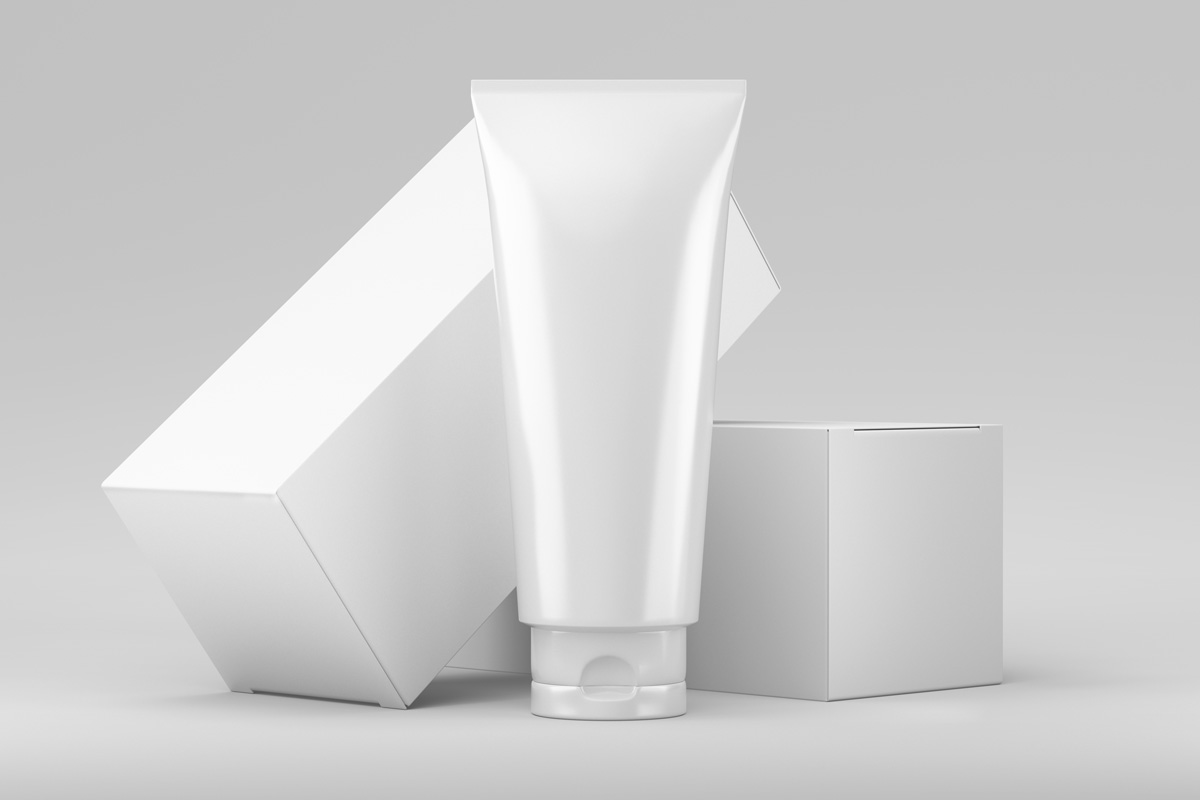 时尚化妆品护手霜软管包装盒样机模板 Cosmetic Psd Cream Tube Mockup Vol2_img_2