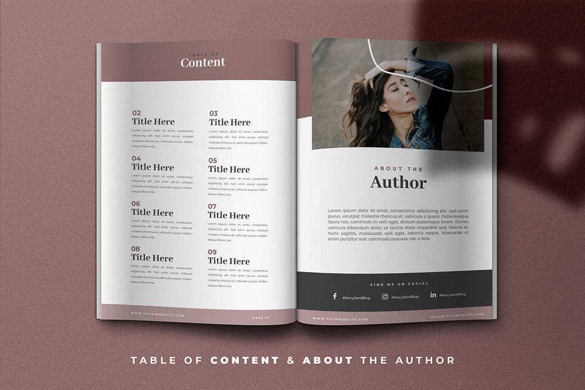 现代简约电子书杂志设计AI矢量模板 Modern Abstract Ebook Templates_img_2