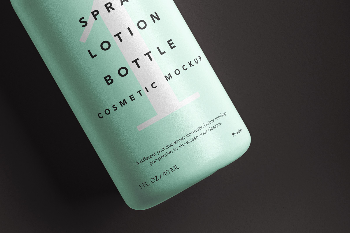 高品质化妆品乳液喷雾瓶外观设计样机模板 Spray Lotion Cosmetic Psd Mockup Bottle_img_2