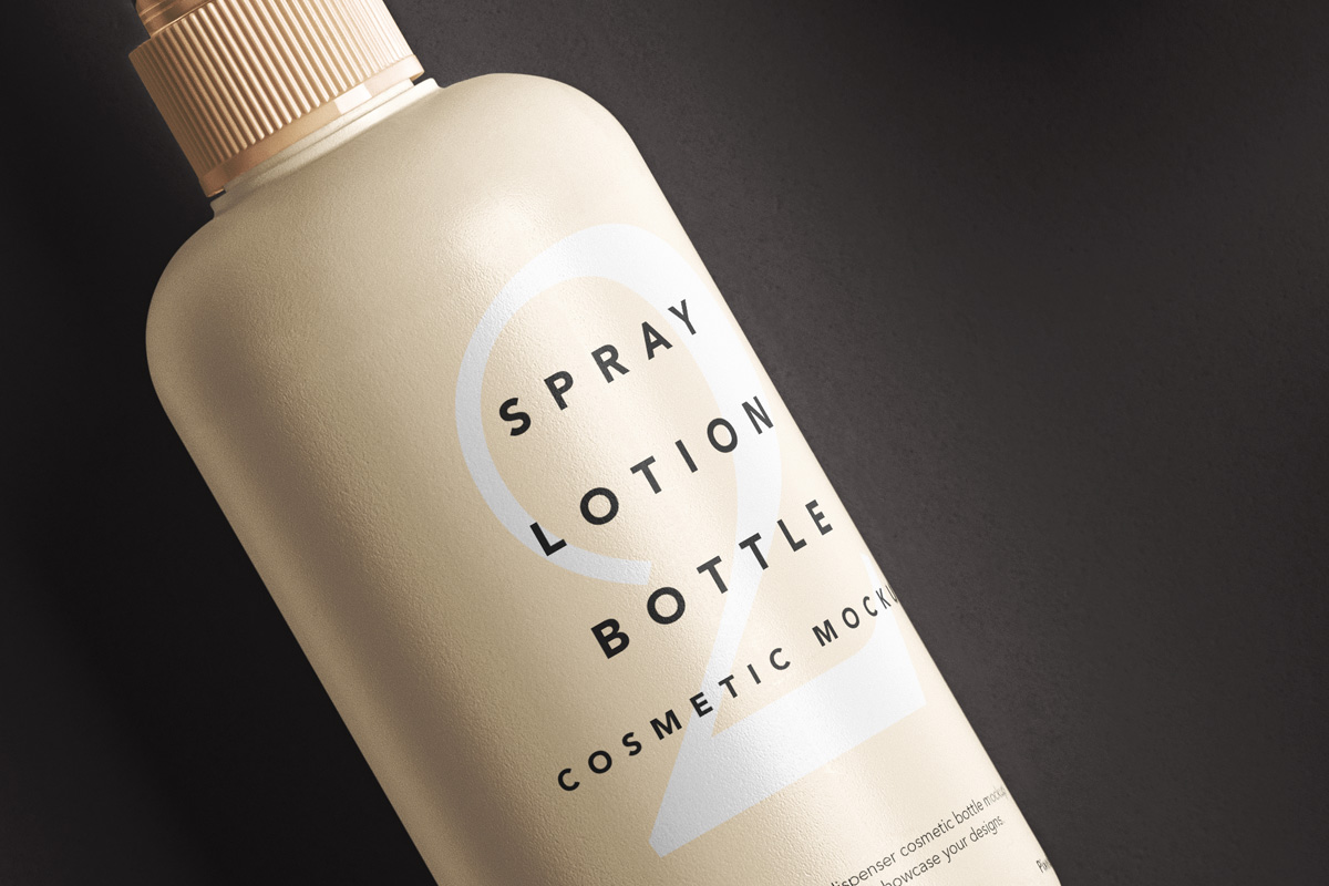 高品质化妆品乳液喷雾瓶外观设计样机模板 Spray Lotion Cosmetic Psd Mockup Bottle_img_2