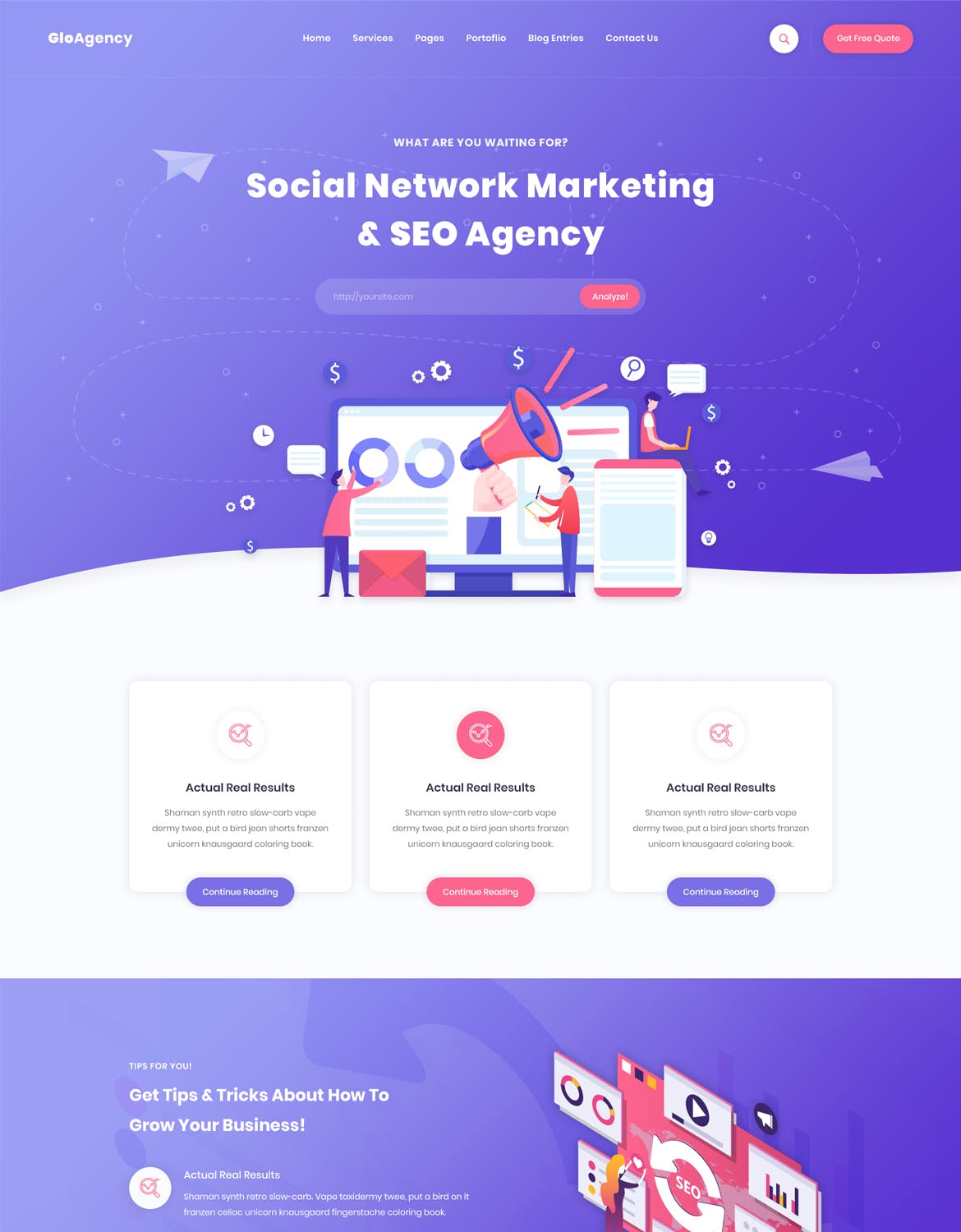 SEO数字营销商城网站设计HTML模板 Oxana - SEO & Digital Marketing HTML Template_img_2