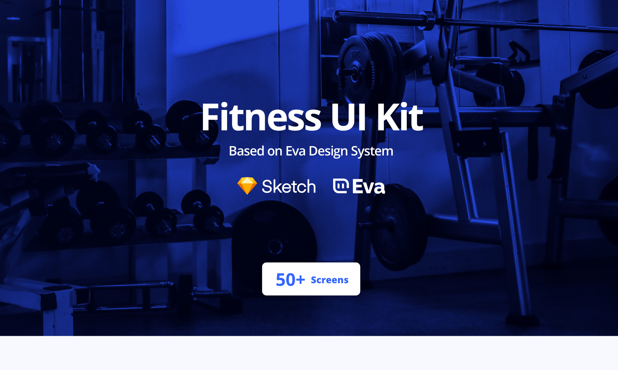 优秀简单健身跑步锻炼类APP UI KITS套装 Eva: Fitness UI Kit_img_2