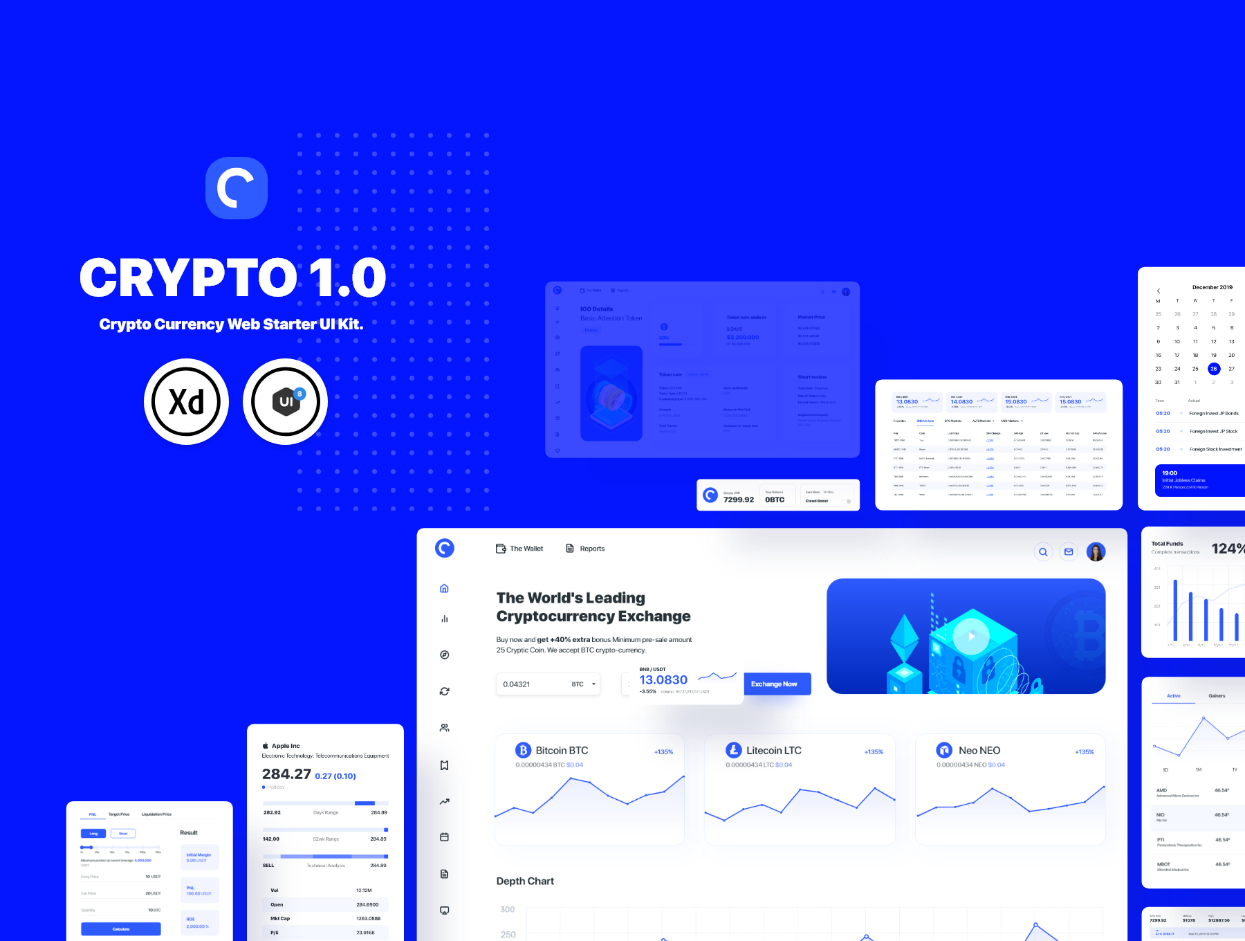 加密货币金融网站We界面设计UI套件 CRYPTO 1.0 Crypto Currency Web Starter UI Kit_img_2