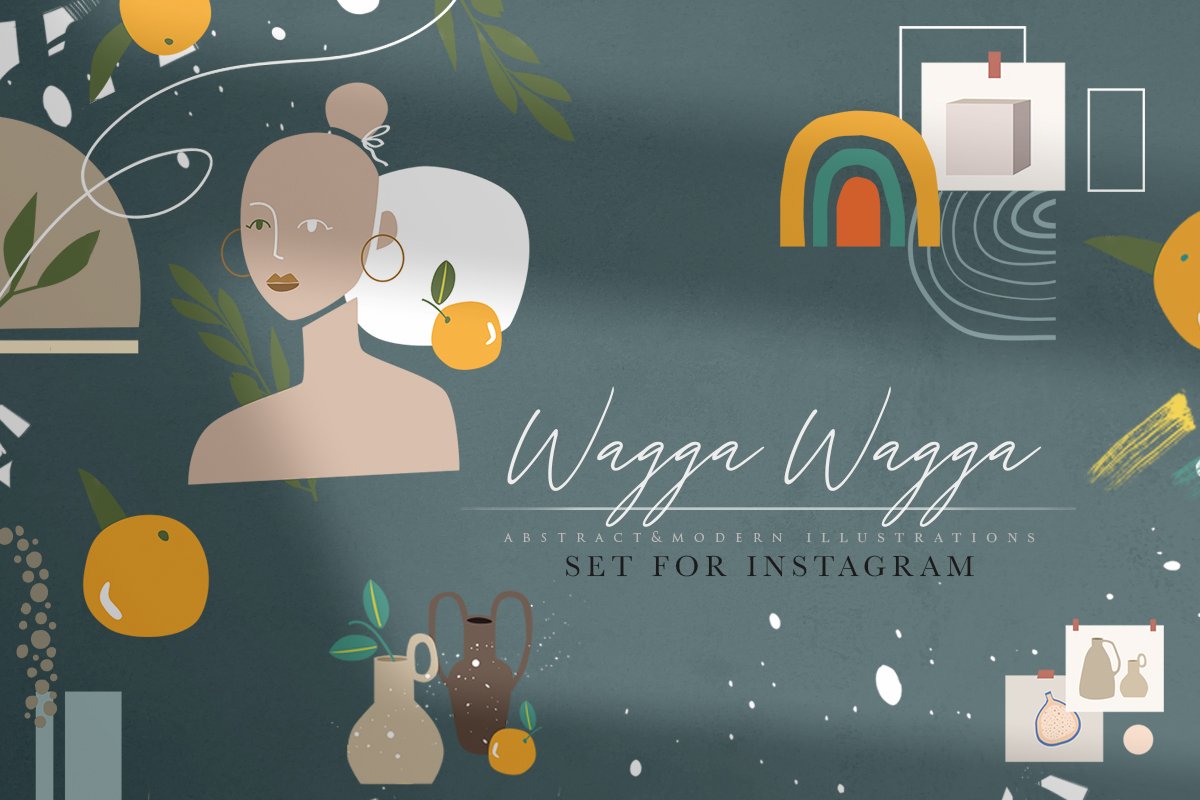 现代抽象室内装饰元素矢量图案素材 Wagga Wagga Insta Collection_img_2