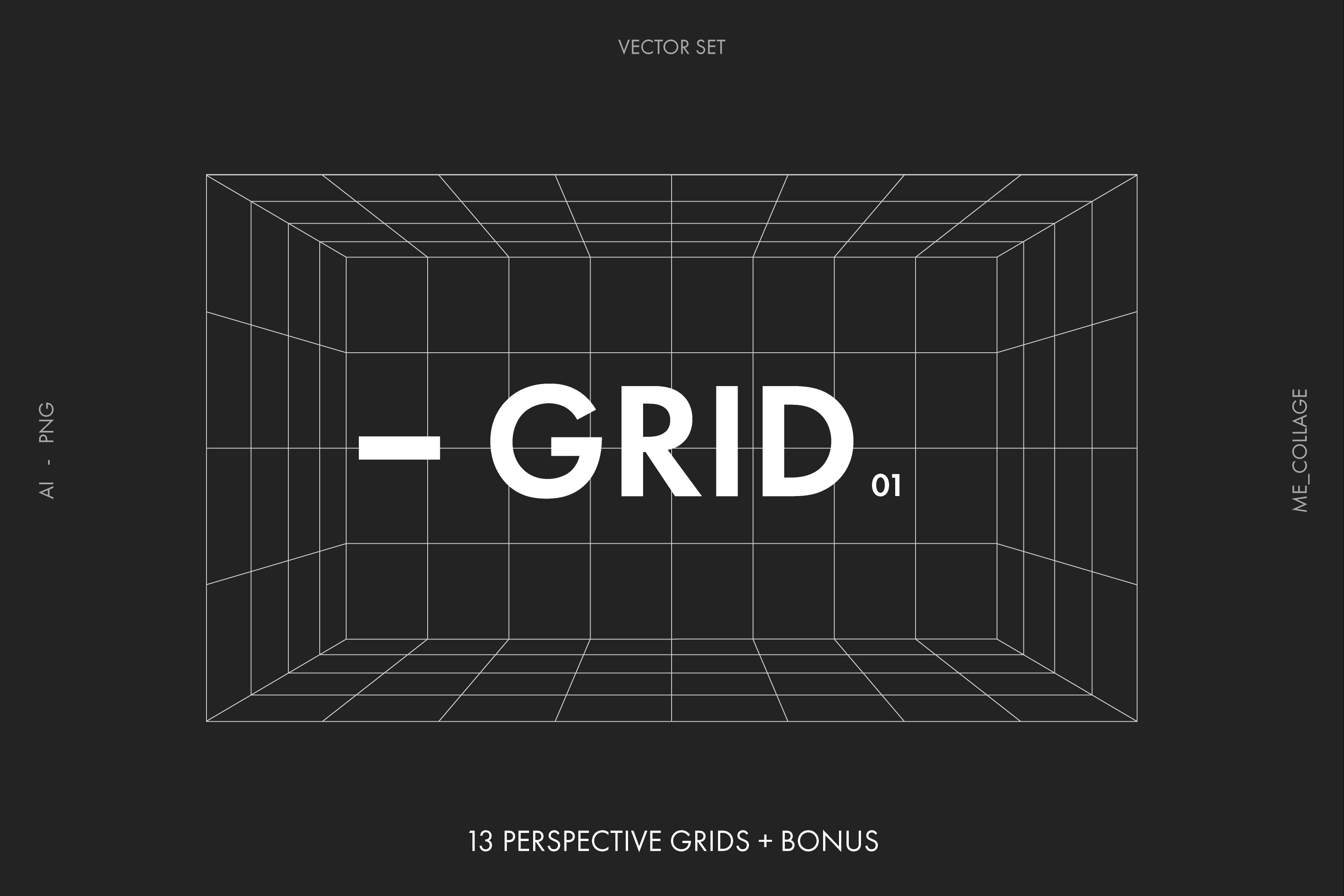 13个透视网格矢量图形素材 GRID 01 - 13 VECTOR PERSPECTIVE GRIDS_img_2