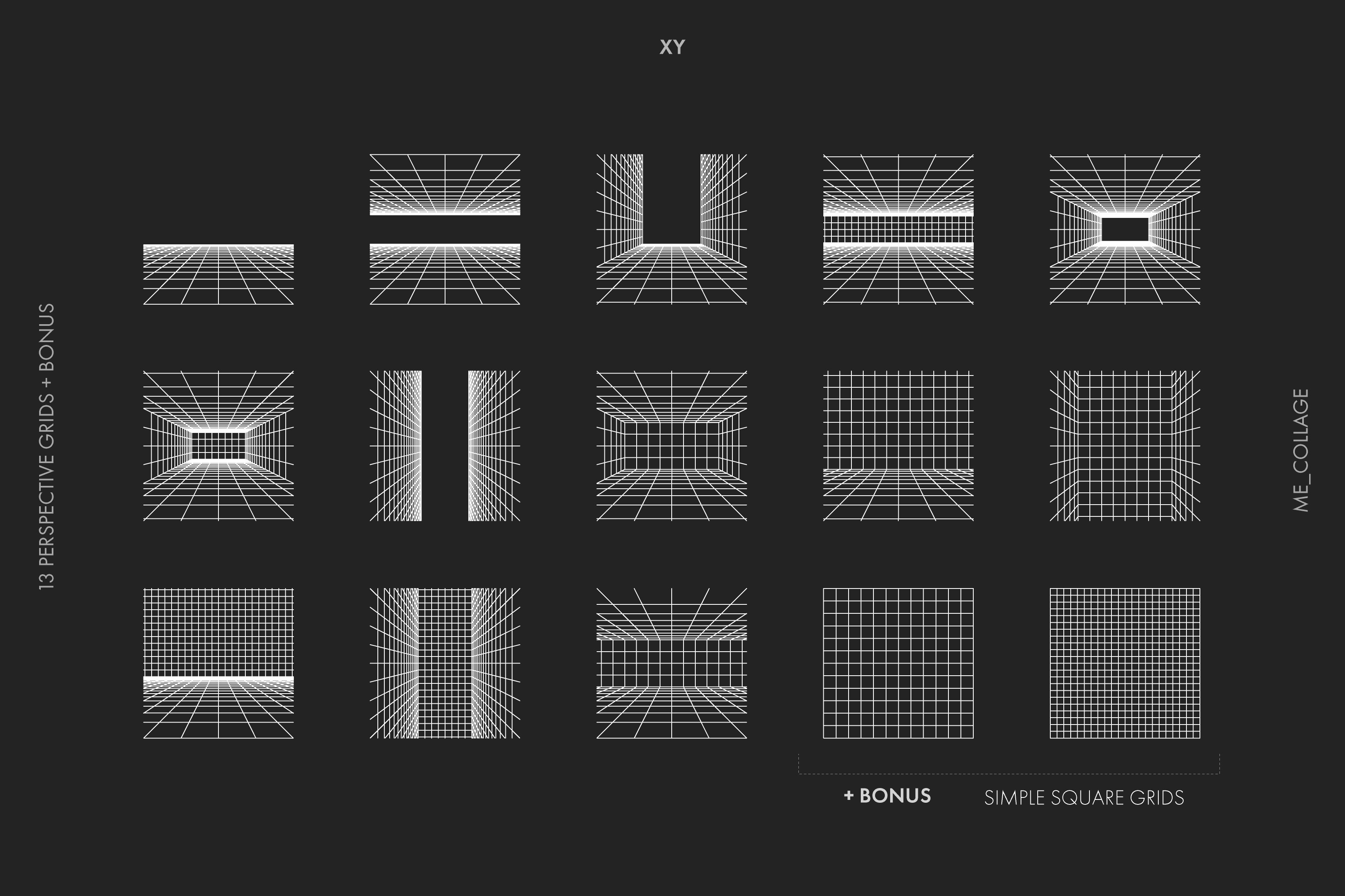 13个透视网格矢量图形素材 GRID 01 - 13 VECTOR PERSPECTIVE GRIDS_img_2