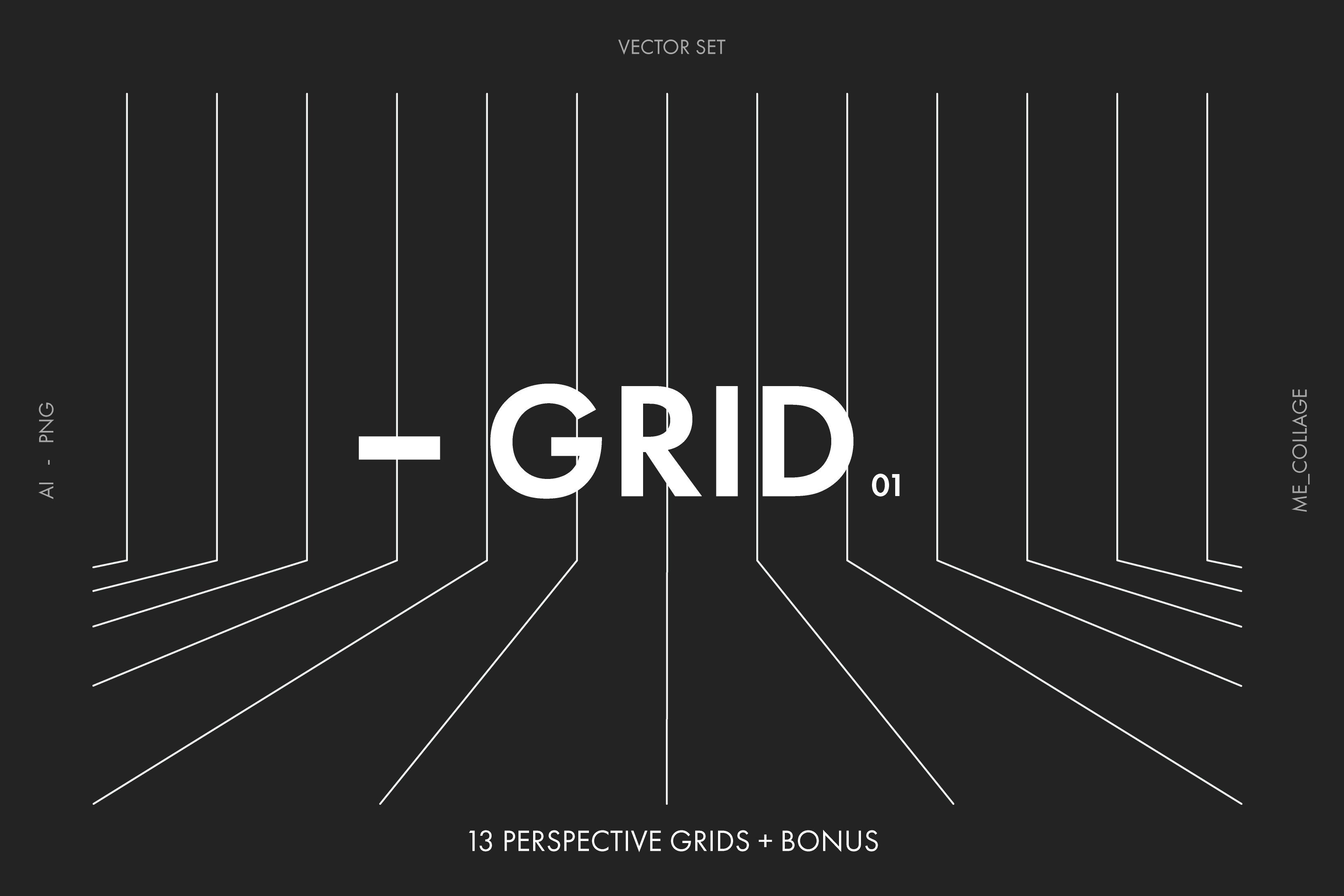 13个透视网格矢量图形素材 GRID 01 - 13 VECTOR PERSPECTIVE GRIDS_img_2