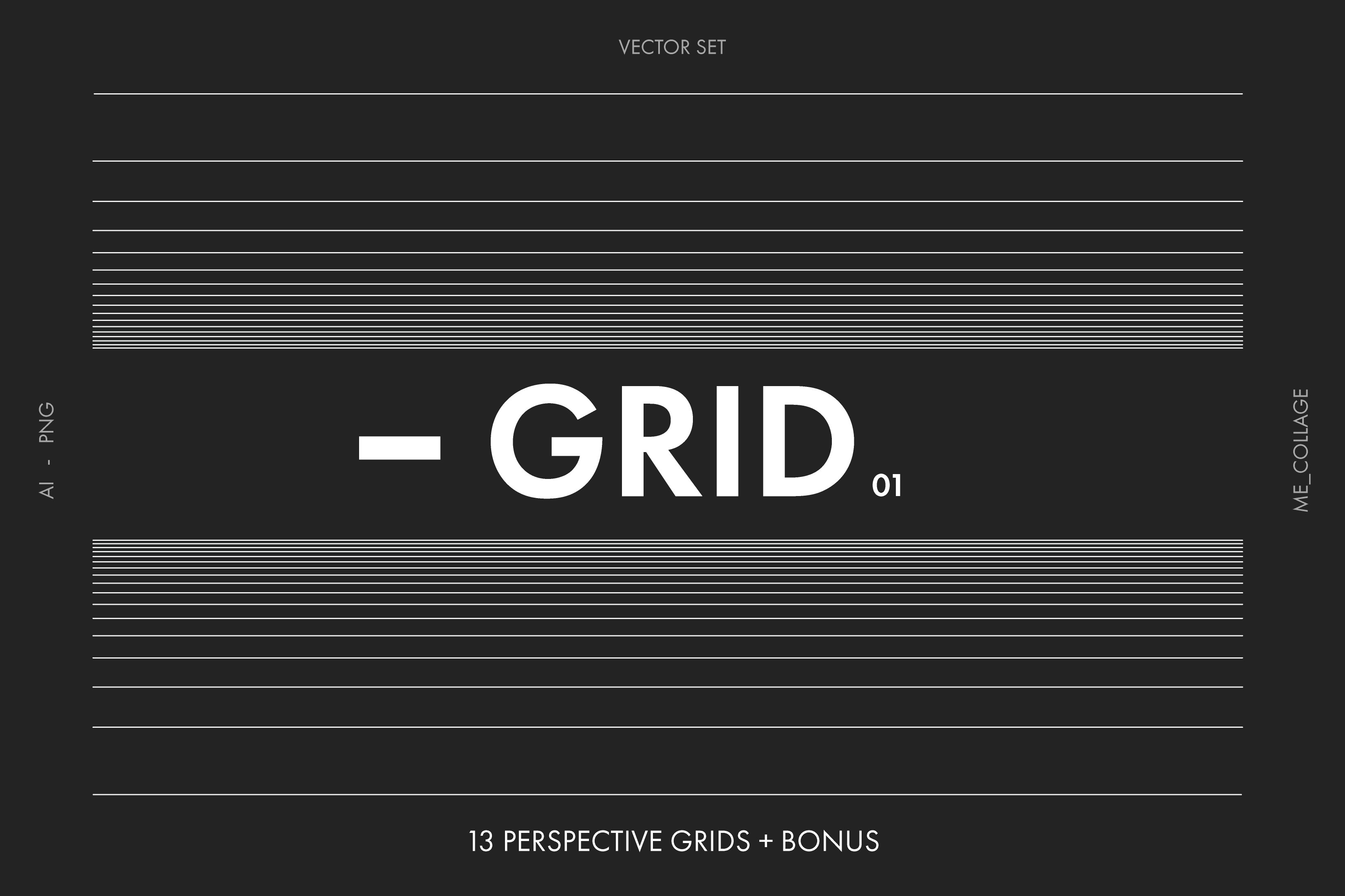 13个透视网格矢量图形素材 GRID 01 - 13 VECTOR PERSPECTIVE GRIDS_img_2