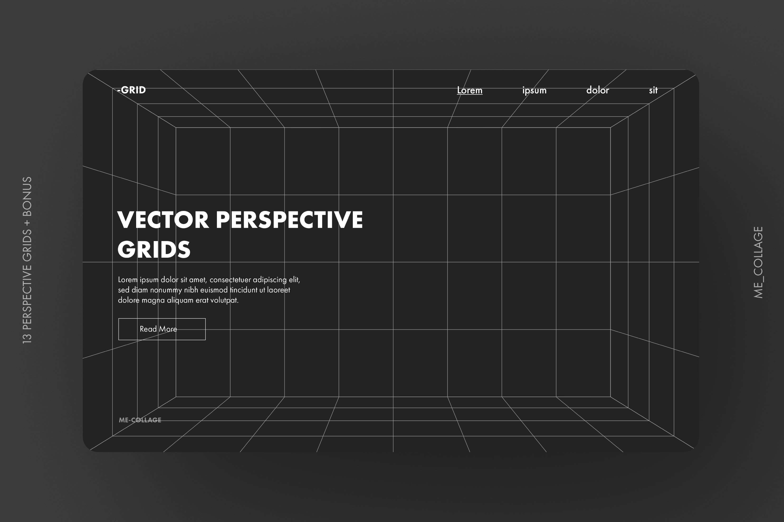 13个透视网格矢量图形素材 GRID 01 - 13 VECTOR PERSPECTIVE GRIDS_img_2