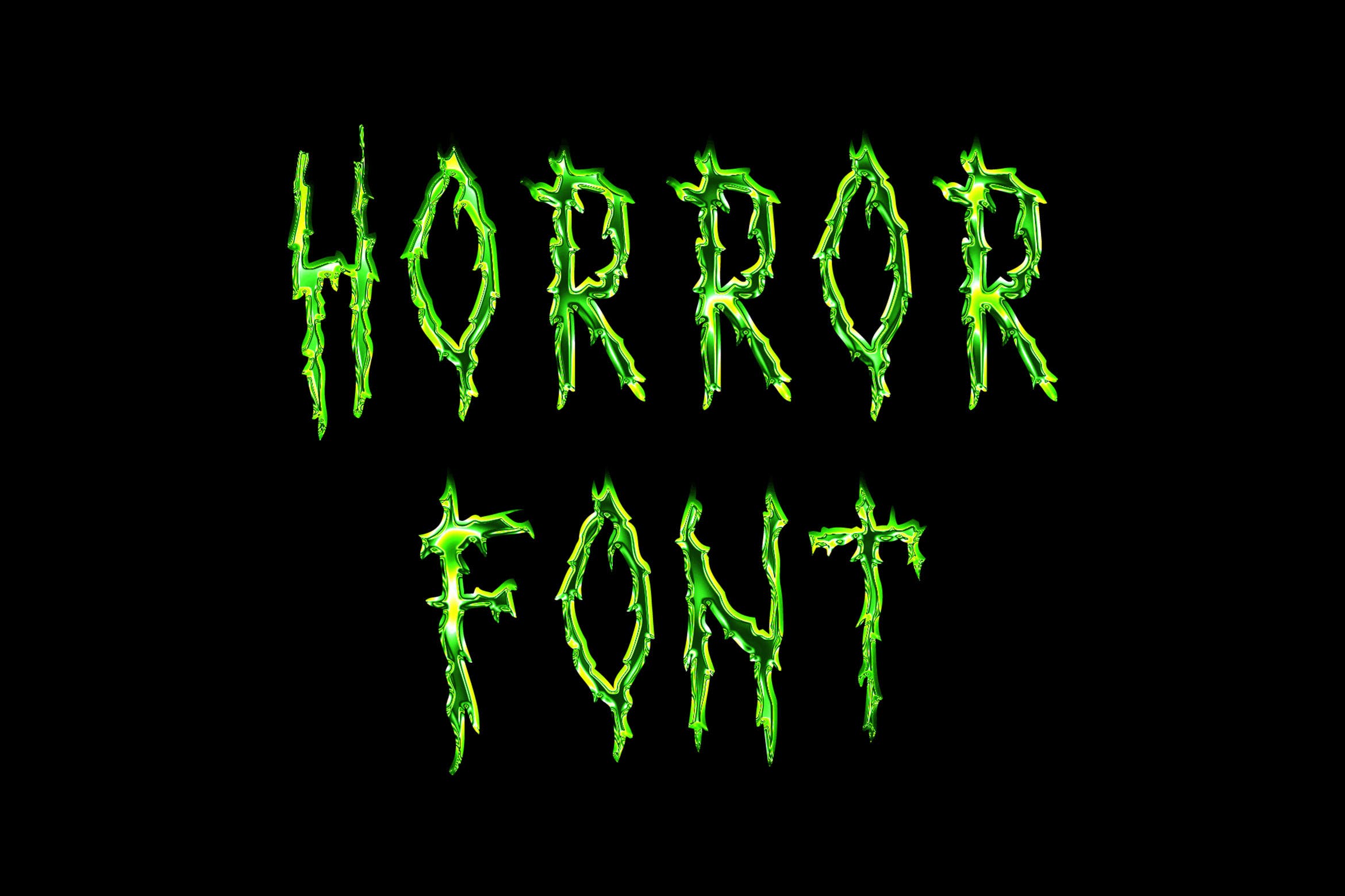 恐怖游戏标题手写大写英文字体脚本素材 Horror Script Brush Font_img_2